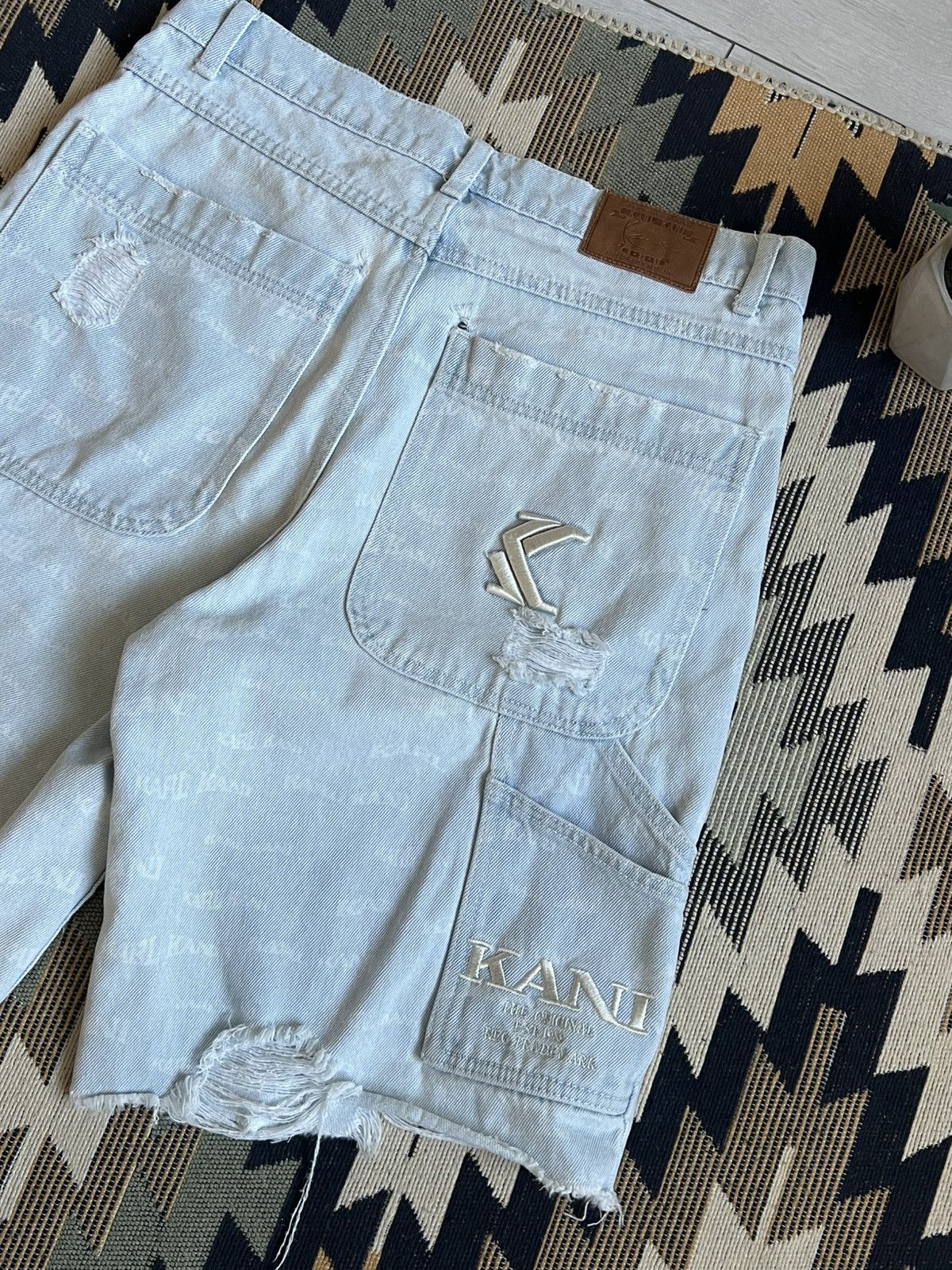 Other Vintage Karl Kani Denim Baggy Rap Shorts Size US 30 / EU 46 - 3 Thumbnail