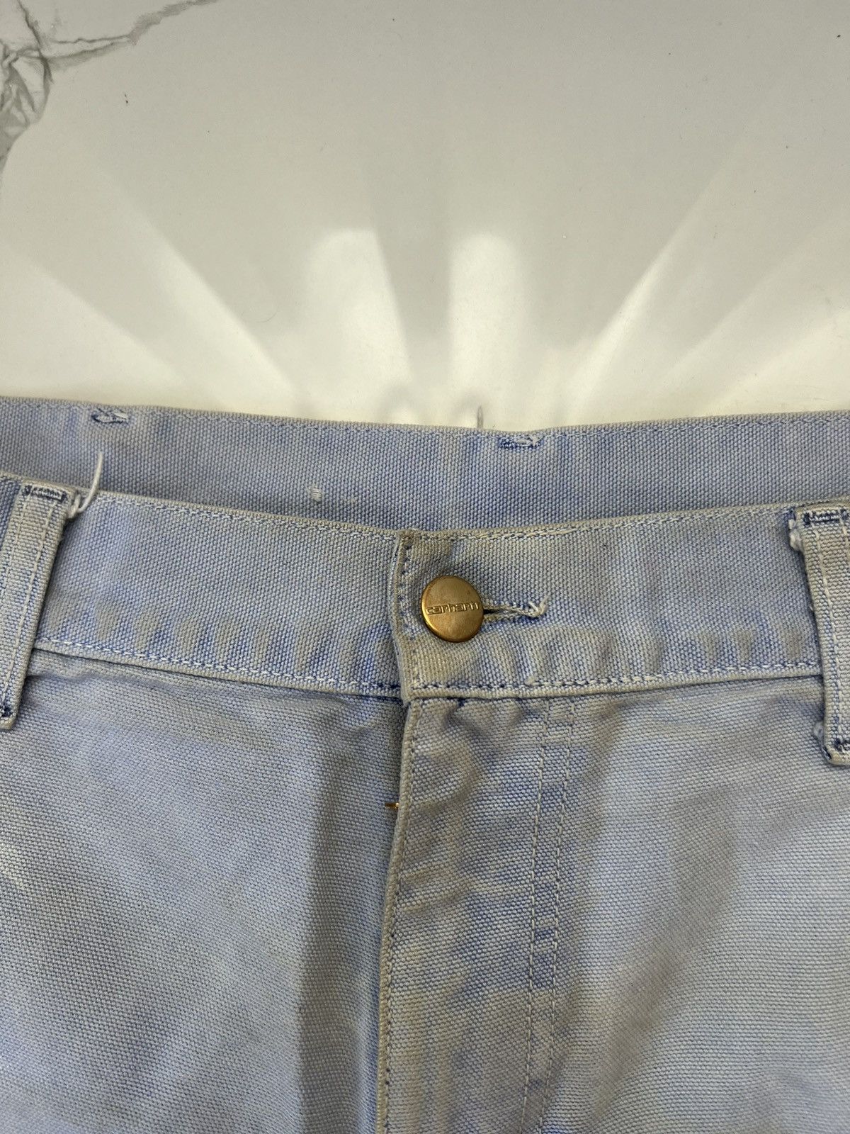 Carhartt × Vintage 90's CARHARTT SIGNLE KNEE SHORTS DISTRESSED THRASHED Y2K Size US 34 / EU 50 - 9 Thumbnail