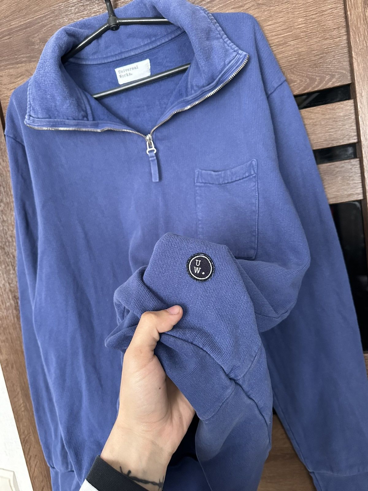 Universal Works Universal Works 1/3 Zip Pullover Sweatshirt Size US L / EU 52-54 / 3 - 6 Thumbnail