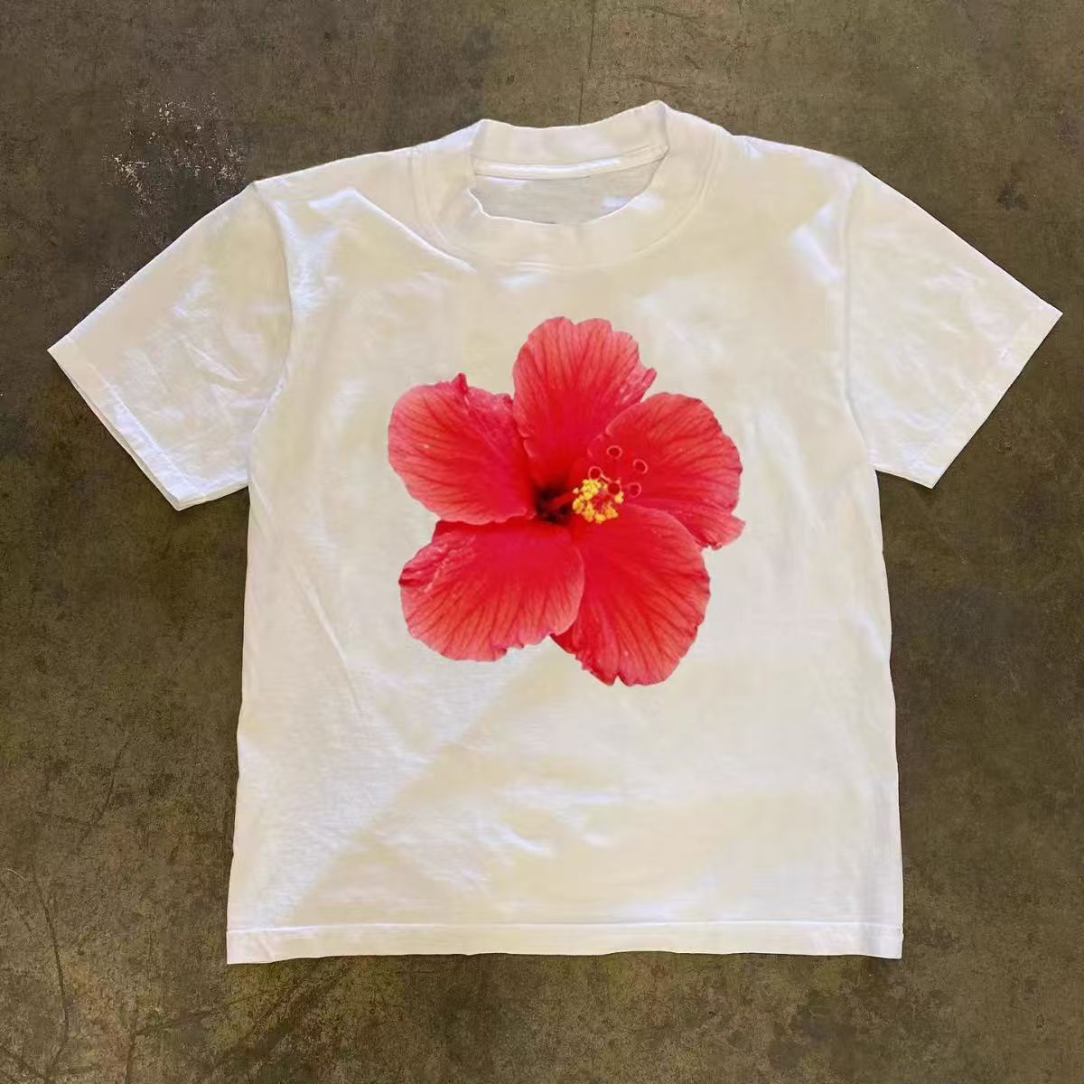 Japanese Brand White retro floral print cotton t-shirt Size US M / EU 48-50 / 2 - 1 Thumbnail