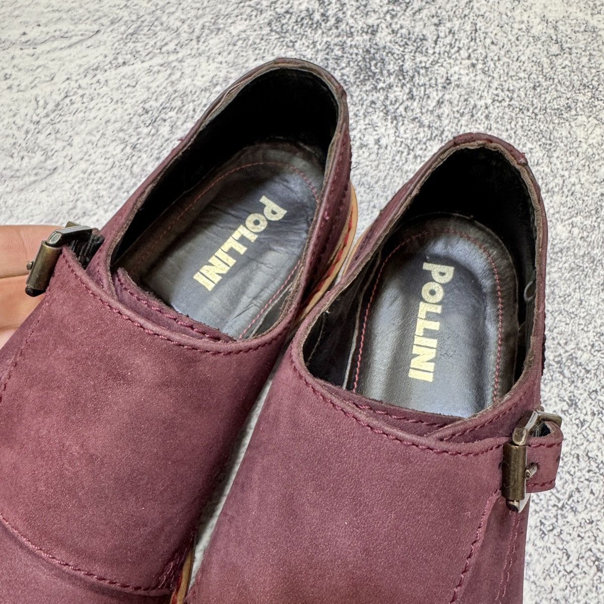 Pollini Pollini Mens Nubuck Leather Double Monk Shoes US9 UK8 EU42 Size US 9 / EU 42 - 12 Thumbnail