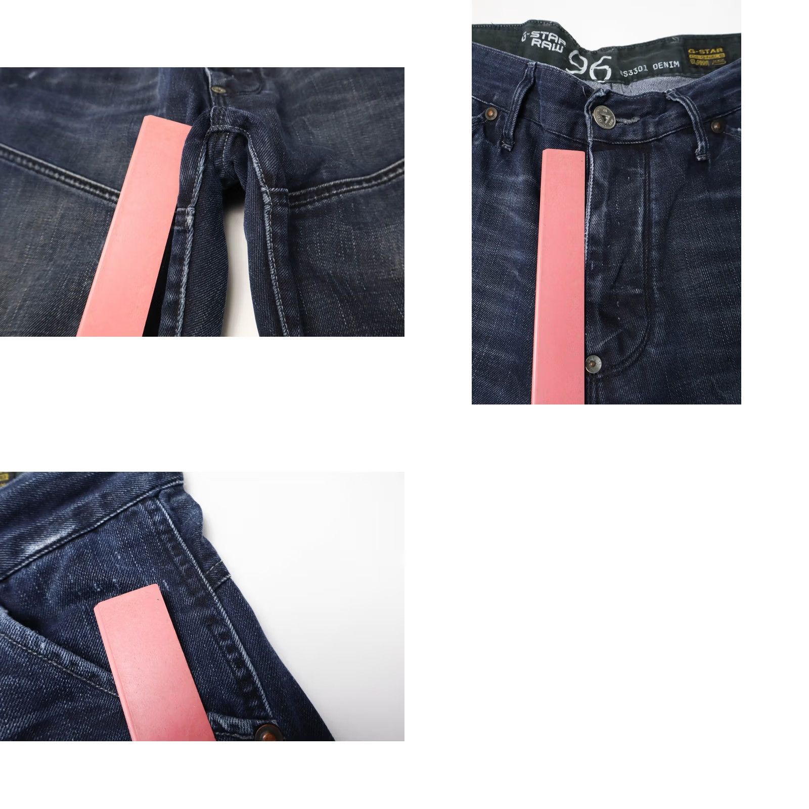 G-Star G-STAR Jeans Logo Straight Regular Fit Button Fly Faded Whiskers Men's W31 Size US 31 - 8 Thumbnail