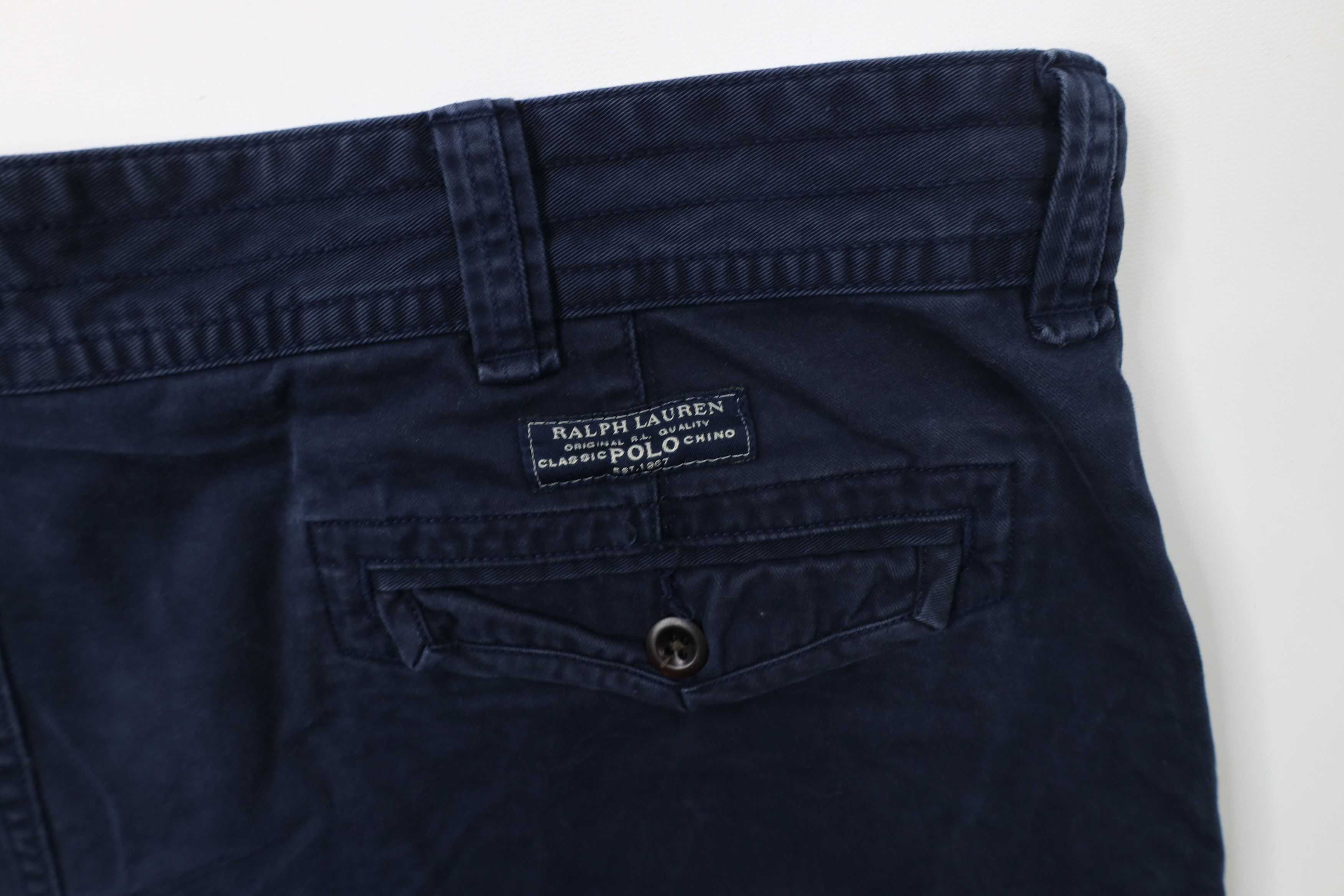 Ralph Lauren × Vintage Vintage Ralph Lauren Heavyweight Cargo Shorts Navy Blue Size US 42 / EU 58 - 14 Thumbnail