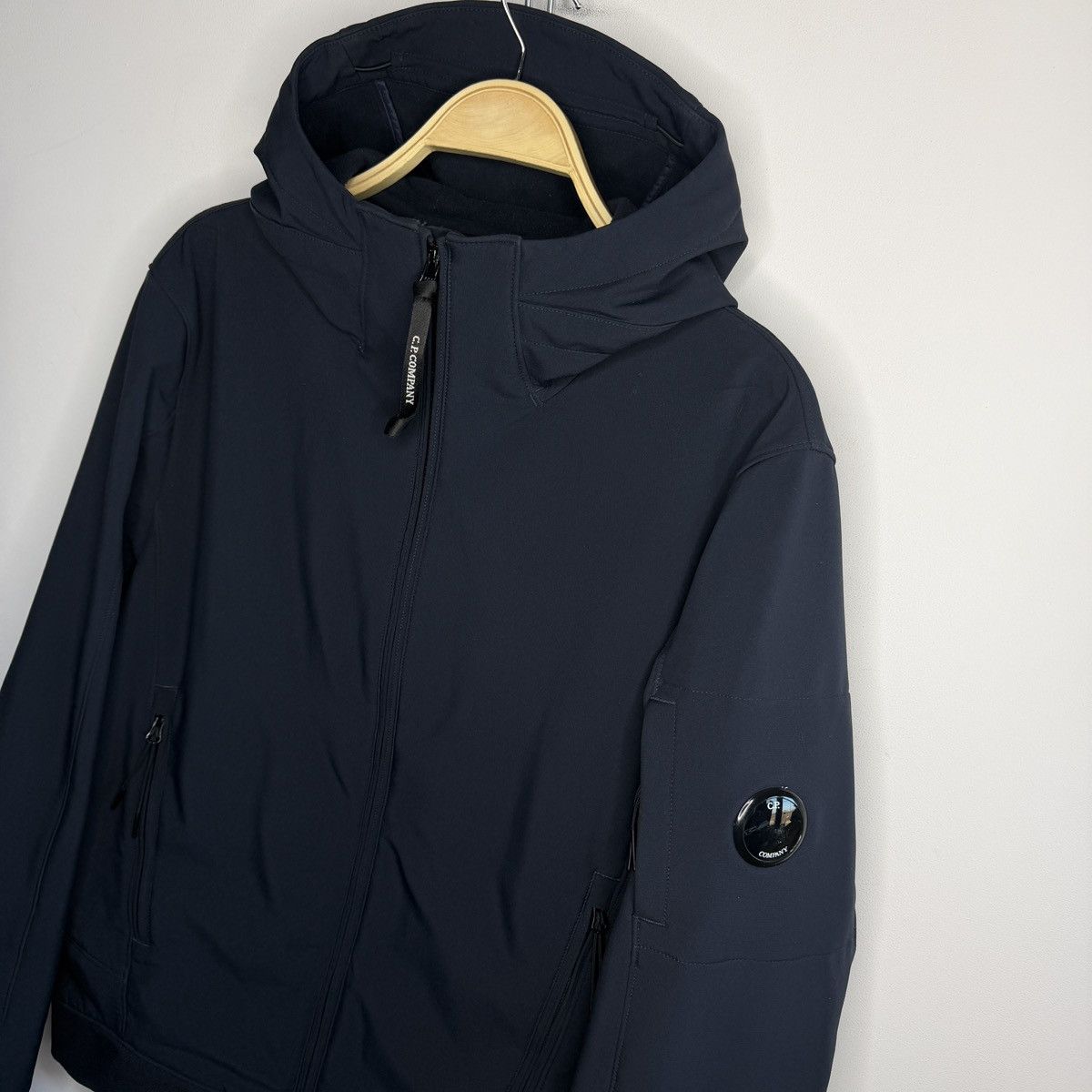 C.P. Company Cp Company Softshell Jacket Dark Navy Glass Logo Size US L / EU 52-54 / 3 - 4 Thumbnail