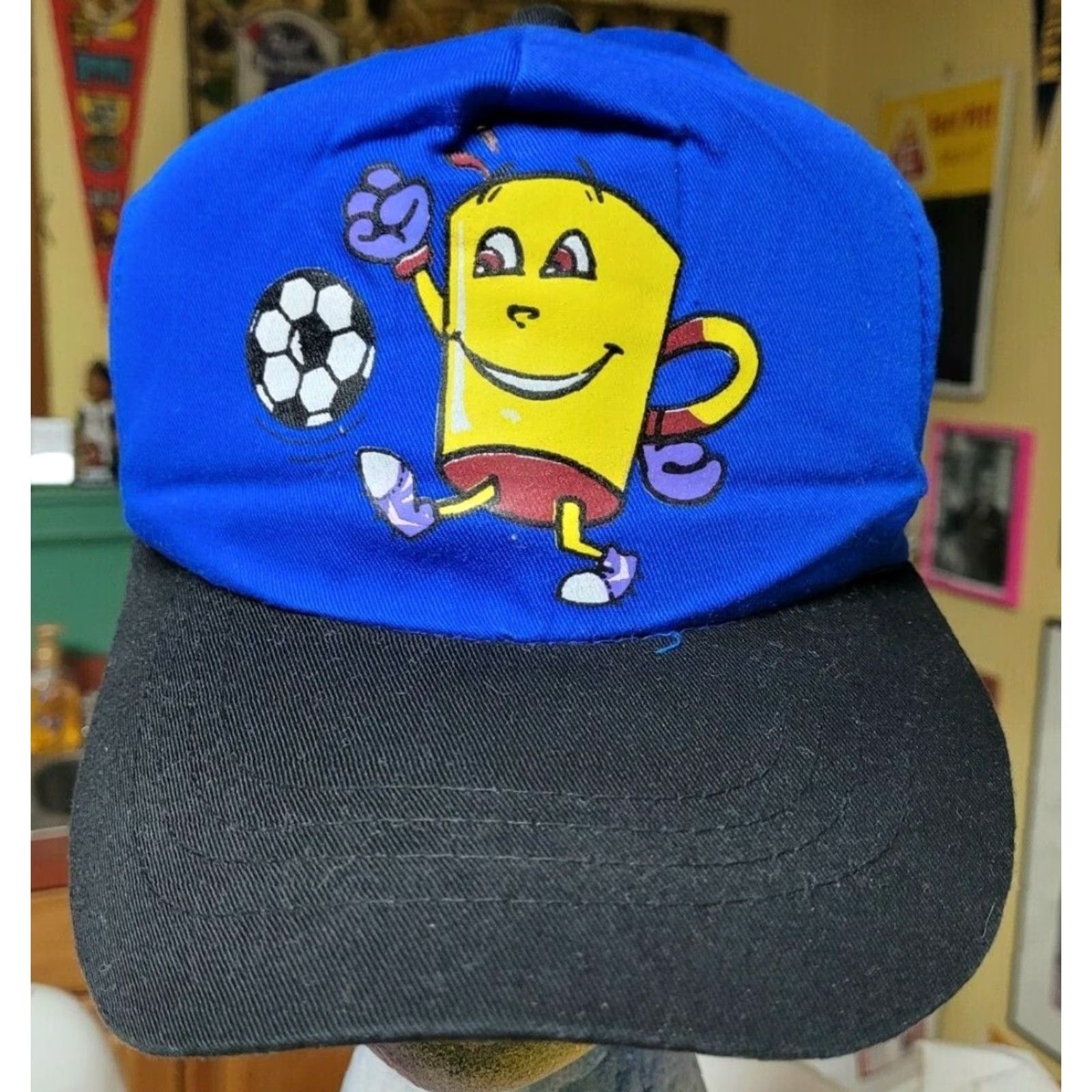 Vintage Cafe Mumbai Baseball Cap Adjustable Snapback Hat Mens Blue Cotton Blend Funny Aerospace Theme Cap NICE Size ONE SIZE - 2 Thumbnail