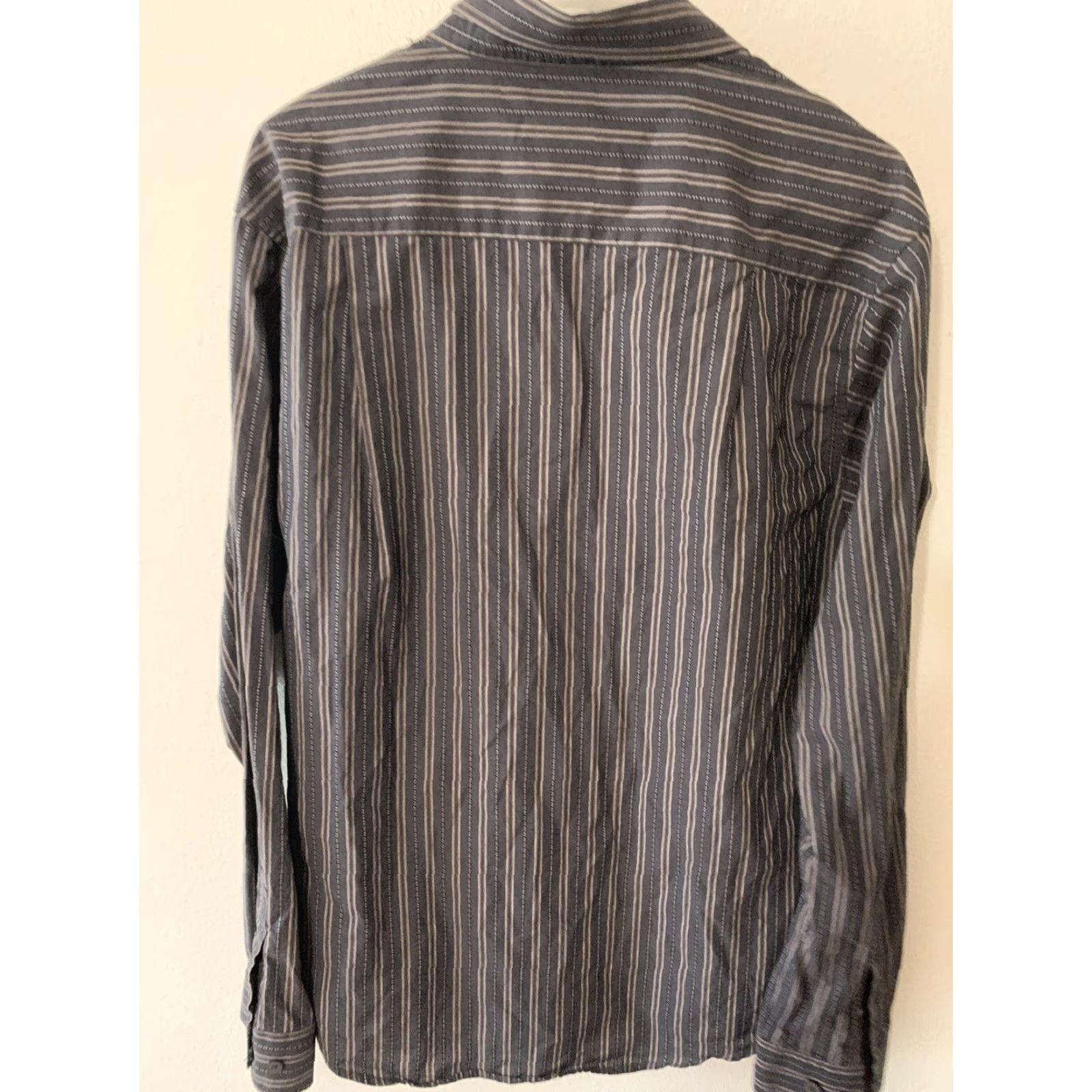 BKE BKE Contour Fit Button-Down Shirt Mens Brown Striped Cotton Long Sleeve XL Size US XL / EU 56 / 4 - 3 Thumbnail
