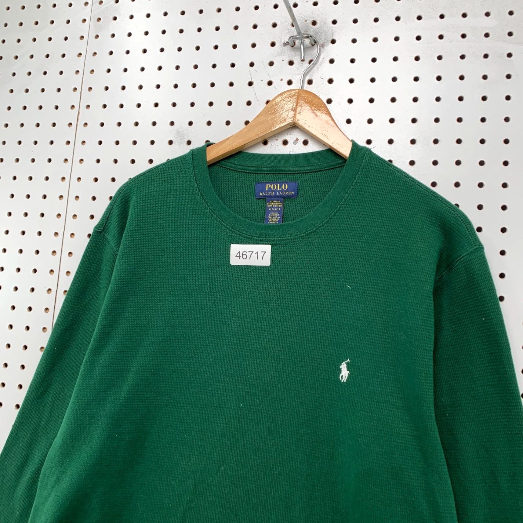 Polo Ralph Lauren Polo Ralph Lauren Thermal Shirt Mens XL Green Long Sleeve Sleepwear Waffle Knit Size US XL / EU 56 / 4 - 6 Thumbnail