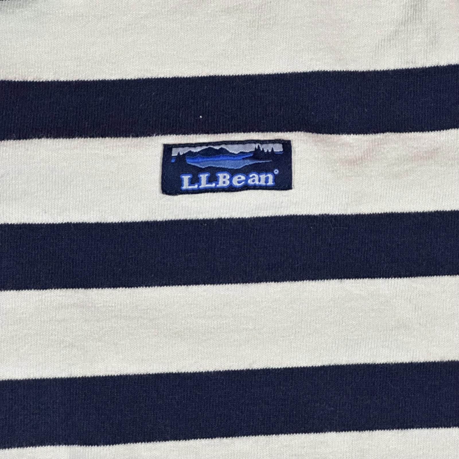 L.L. Bean L.L.Bean Mens Polo XL Reg Navy White Striped Traditional Fit Size US XL / EU 56 / 4 - 3 Thumbnail