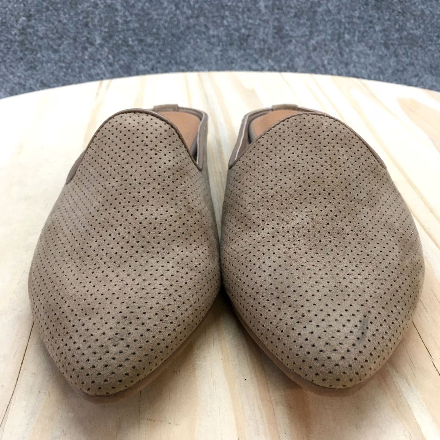 Vintage Universal Thread Sandals Womens Casual Slip On Pointed Toe Mules Brown Fabric Size US 7 / IT 37 - 5 Thumbnail