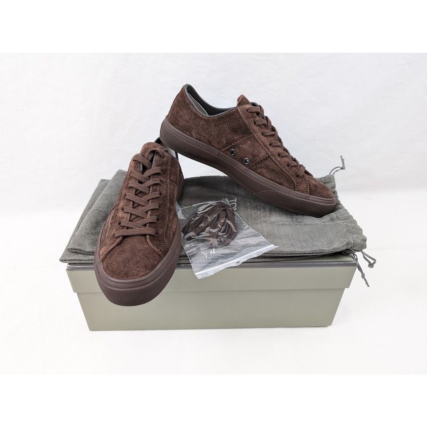 Tom Ford o1rshd1 Low-Top Sneakers in Chocolate Brown Size US 8 / EU 41 - 20 Thumbnail