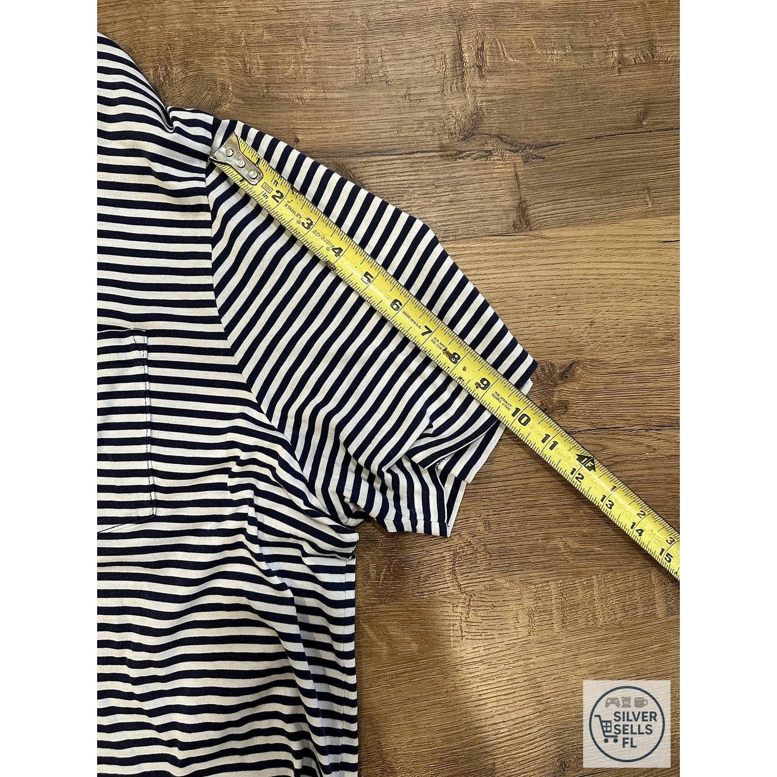 Polo Ralph Lauren Polo Ralph Lauren XL Navy White Striped Crest Pocket Shirt Size US XL / EU 56 / 4 - 6 Thumbnail
