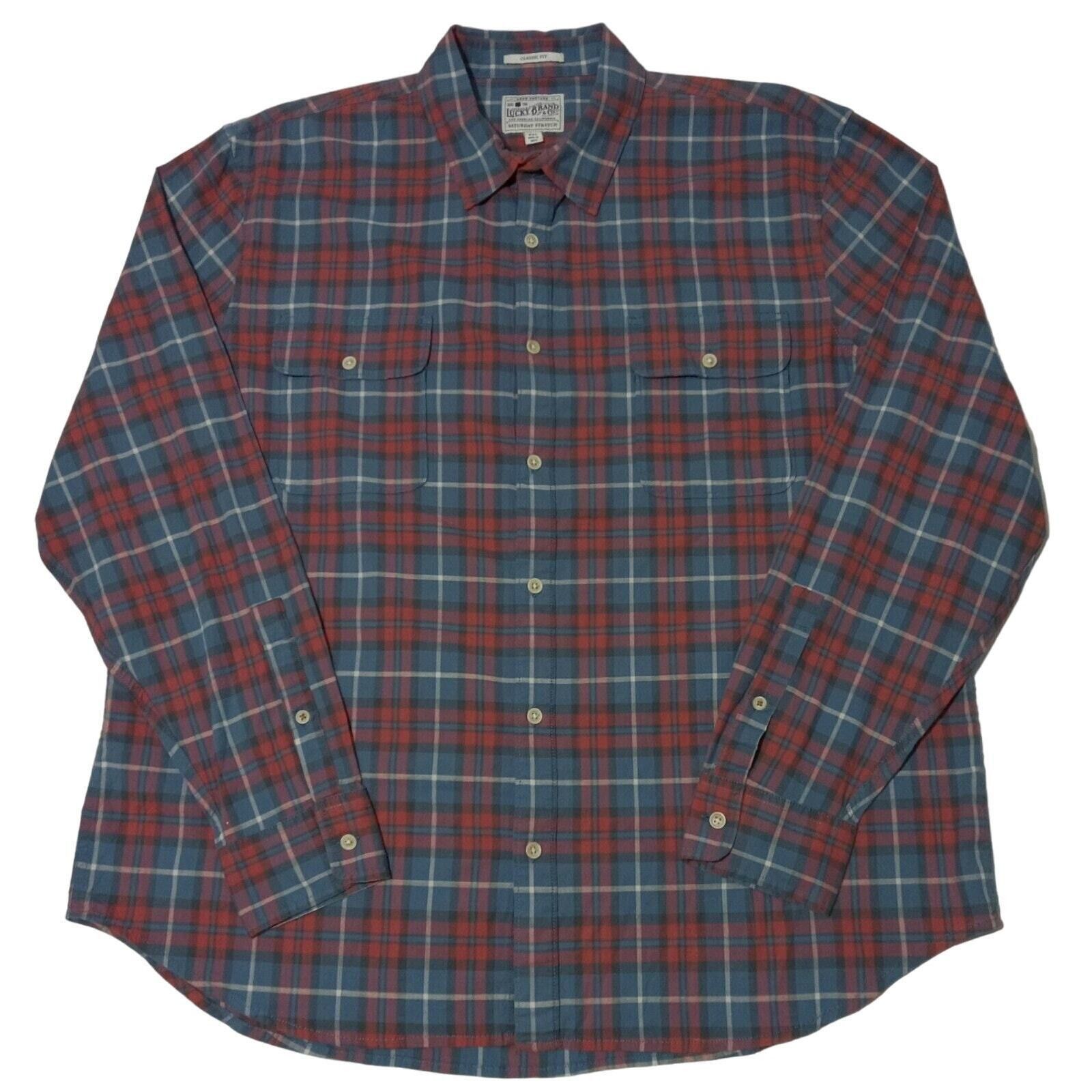 Lucky Brand Lucky Brand Shirt 2XL Saturday Stretch Button Up Long Sleeve Size US XXL / EU 58 / 5 - 1 Thumbnail