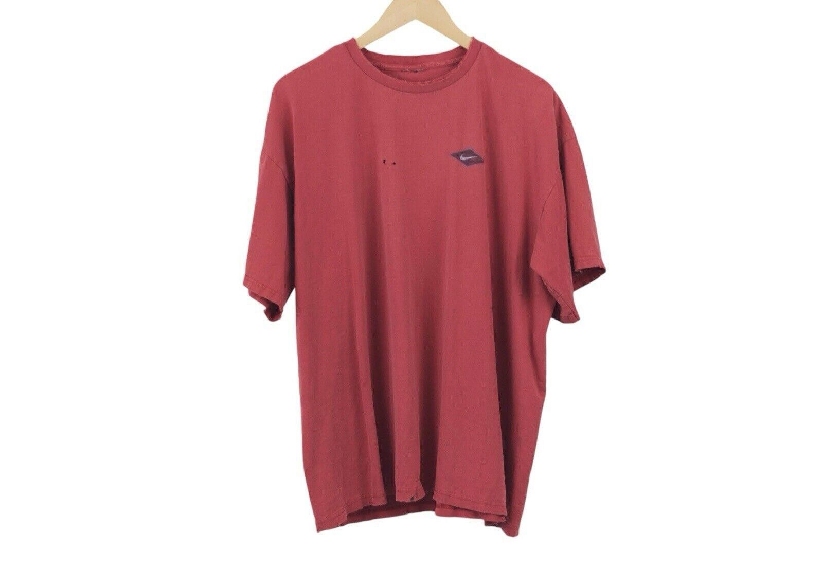 Nike Vintage Nike Y2K Beautifully Thrashed Red Surf Shirt XL Size US XL / EU 56 / 4 - 2 Thumbnail
