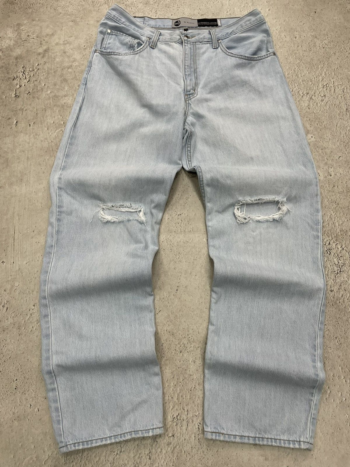 Levi's Vintage Clothing Rare Levis Vintage baggy silver Tab distressed jeans pants Size US 31 - 1 Thumbnail