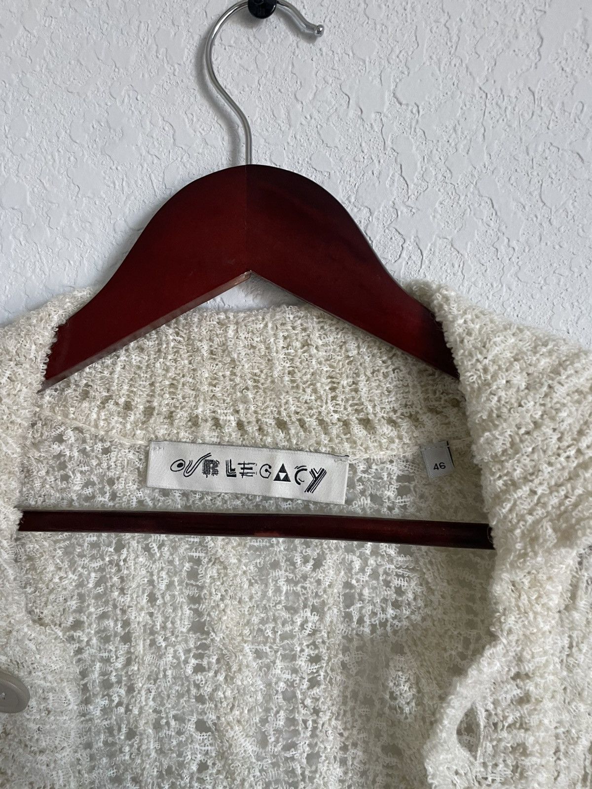 White Sheer Big Cardigan Size 46