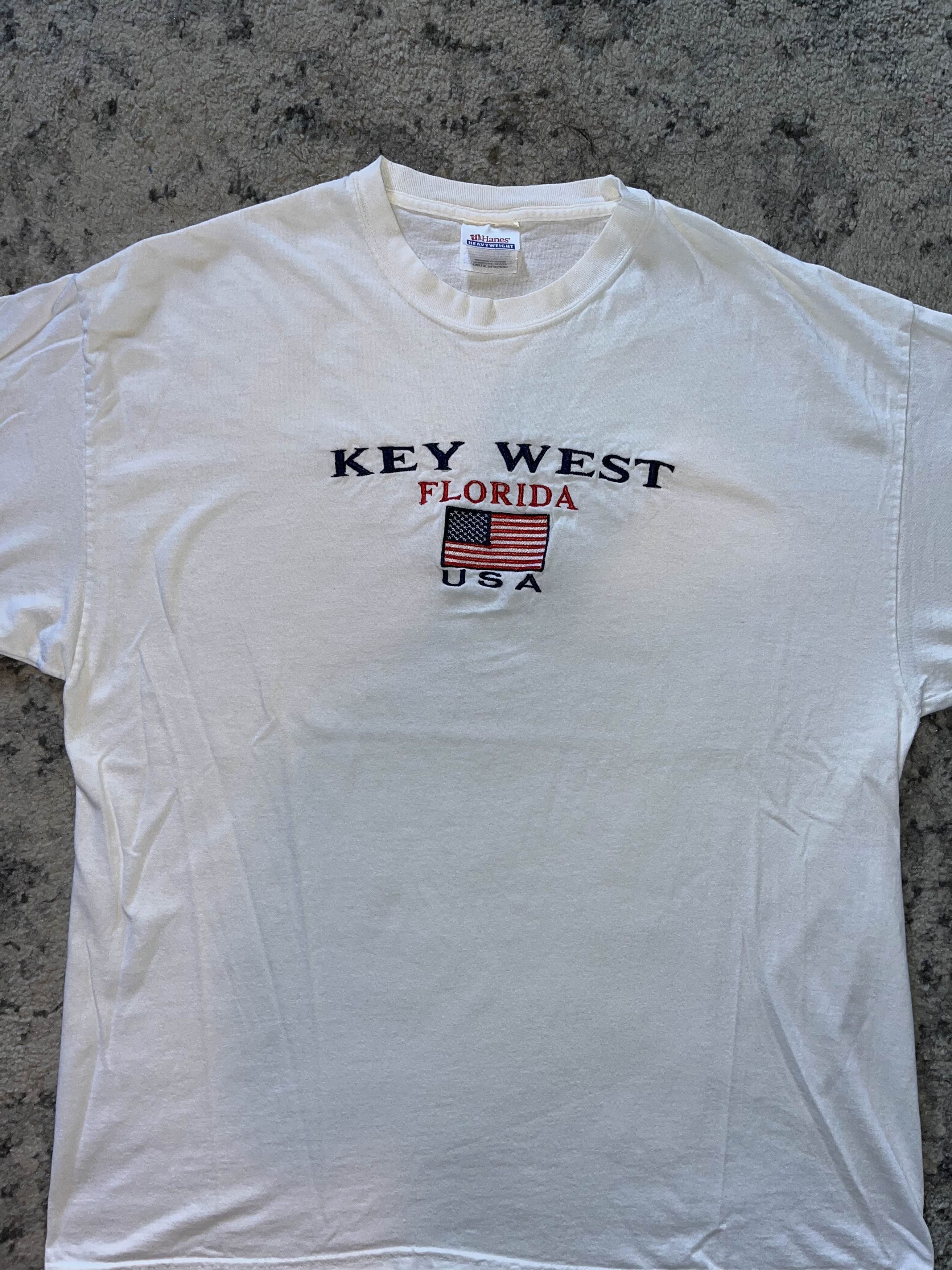 Vintage 00s Key West Florida USA Embroidered Text Shirt Size US XL / EU 56 / 4 - 3 Thumbnail