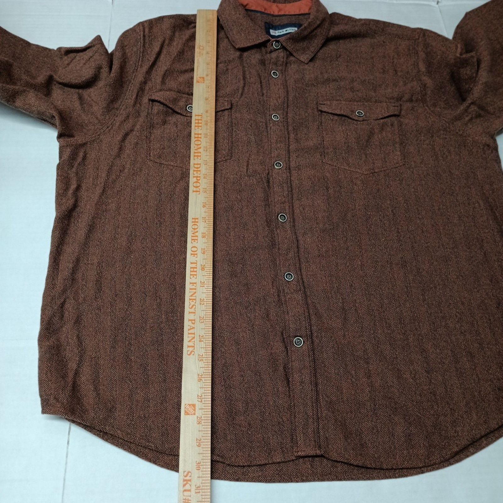 Other 32 Bar Blues Shirt Men's 2XL XXL Brown Cotton Button Up Size US XXL / EU 58 / 5 - 6 Thumbnail