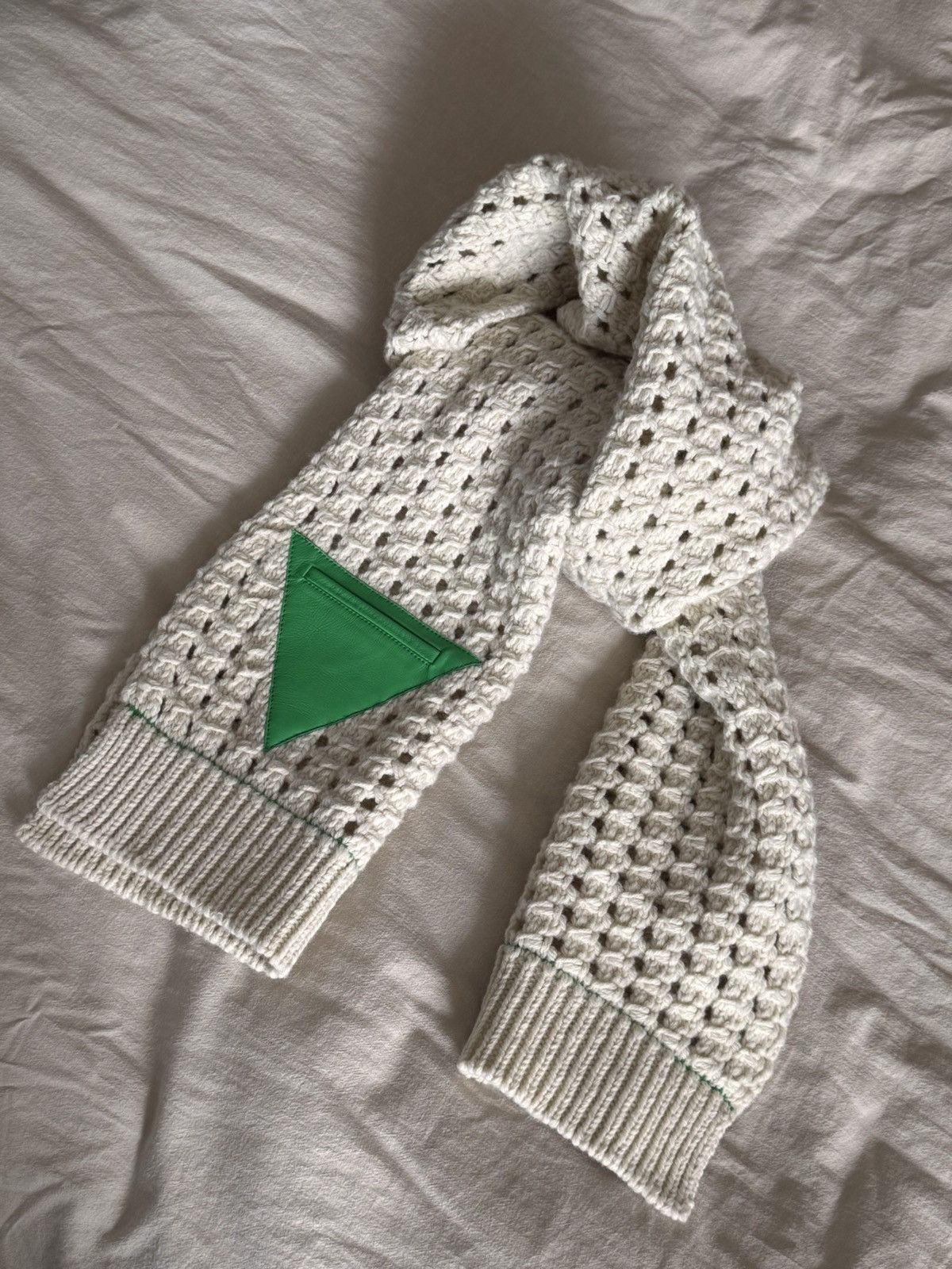 Bottega Veneta Bottega Veneta Knit Scarf with Leather Pocket Size ONE SIZE - 9 Thumbnail