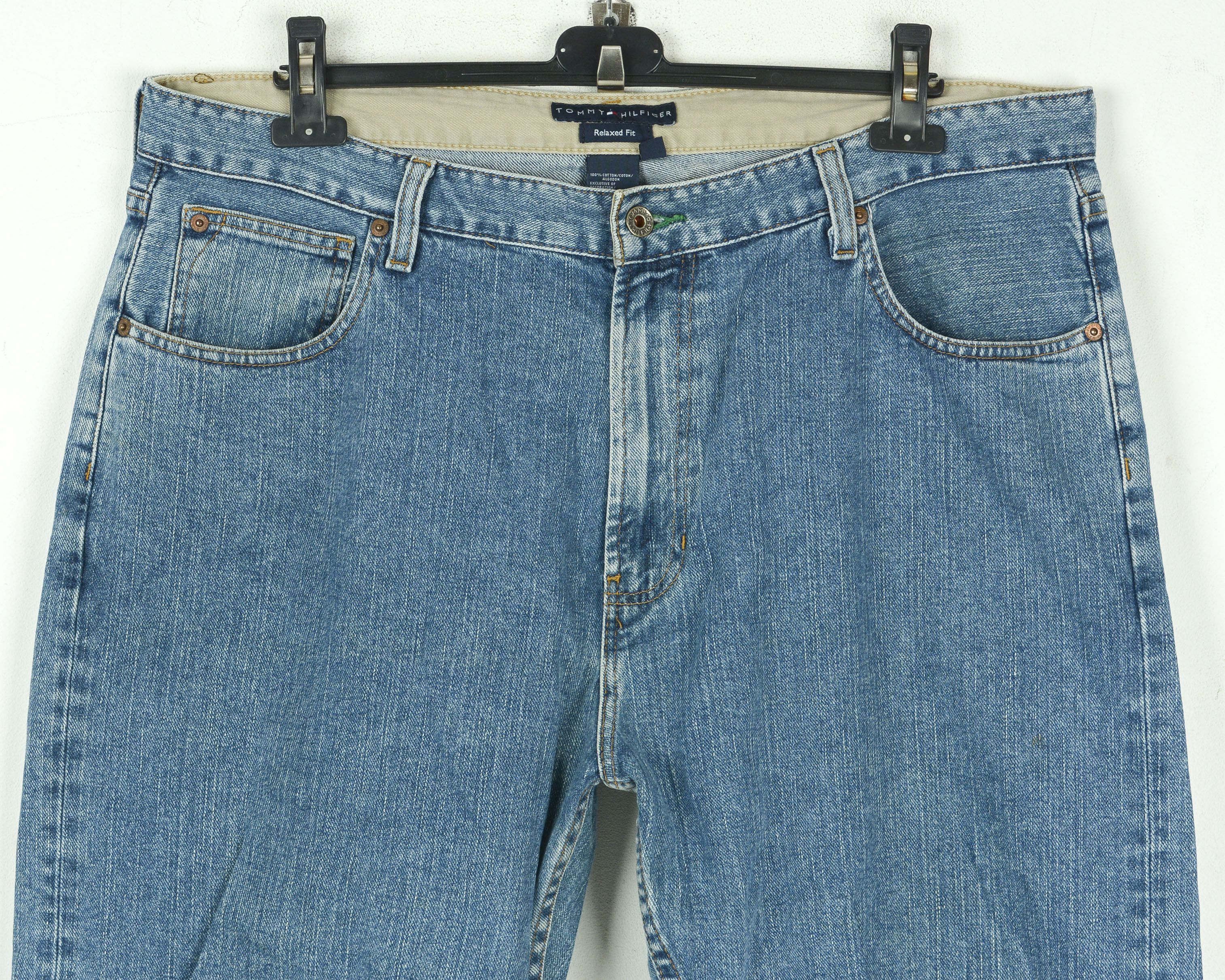 Tommy Hilfiger Mens W38 L30 Relaxed Jeans Denim Pants Trousers Bottoms Zip Size US 38 / EU 54 - 2 Thumbnail