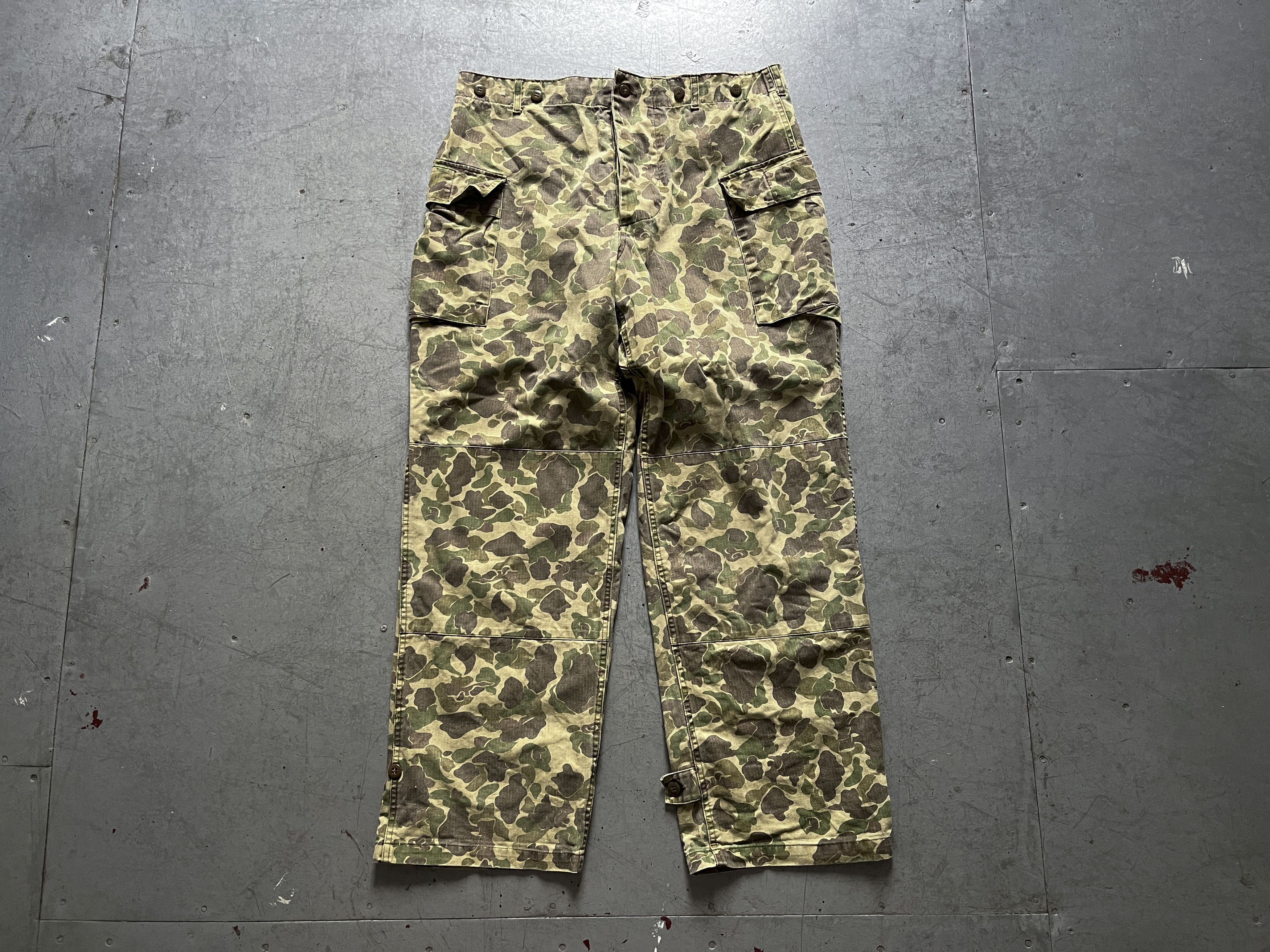 Vintage 40s WW2 US Army Repro Pacific Frogskin Camo HBT Pants | Grailed