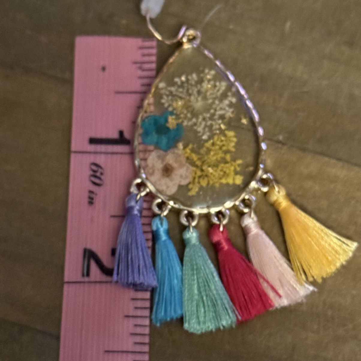 Other LuLu LaLa dried flowers glass multicolor tassel earrings Size ONE SIZE - 5 Thumbnail