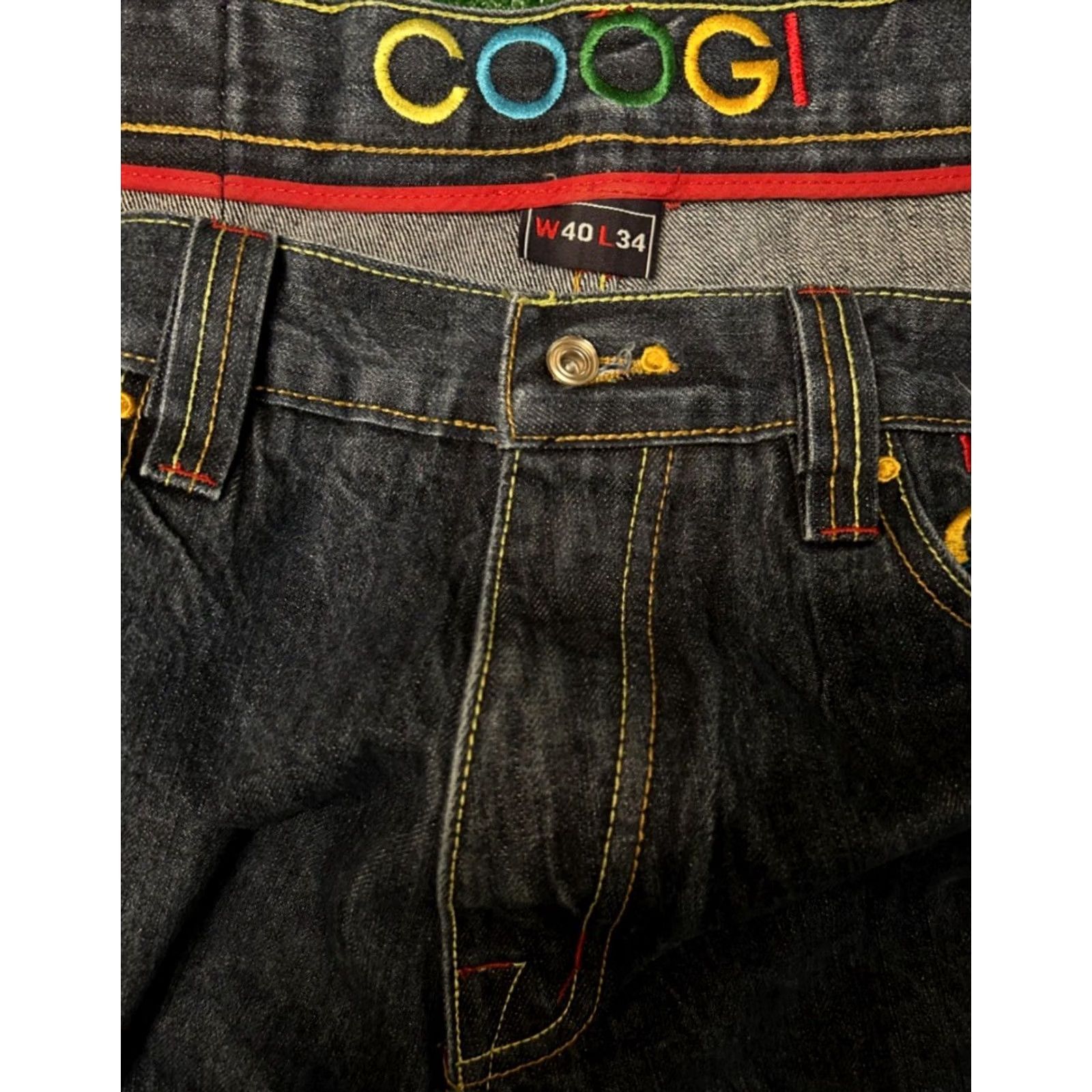 Coogi VINTAGE COOGI Pants Mens 40 Blue Y2K Embroidered Logo VTG Baggy Jeans Hip Hop Punk Size US 40 / EU 56 - 5 Thumbnail