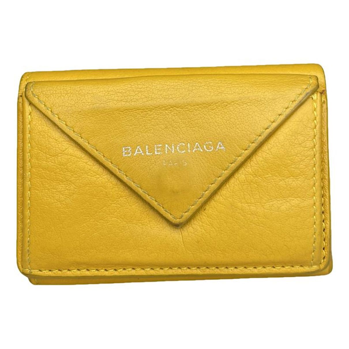 Balenciaga Yellow Leather Wallet Size ONE SIZE - 1 Thumbnail