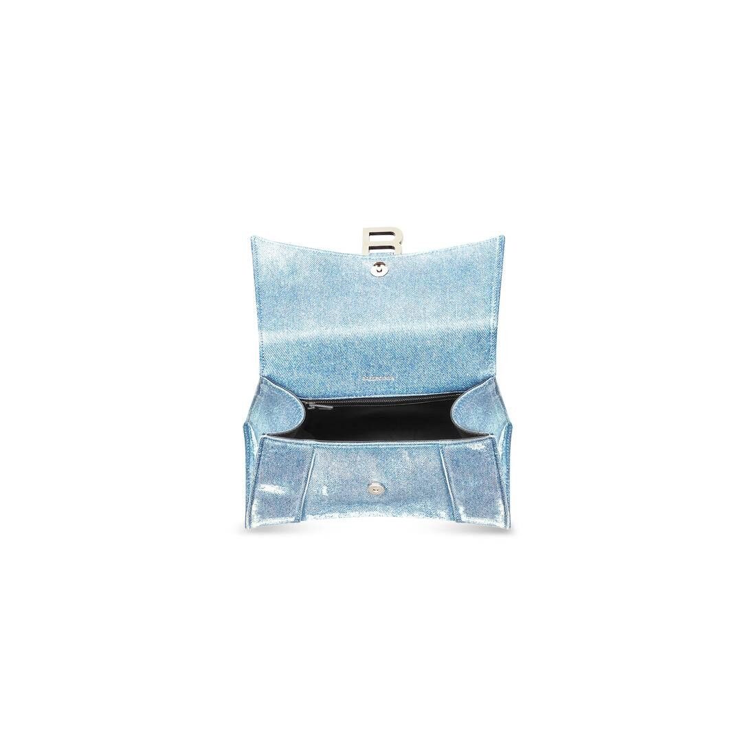 Balenciaga o1mt1gz0525 Size: OS / Hourglass Small Handbag Denim Size ONE SIZE - 6 Thumbnail