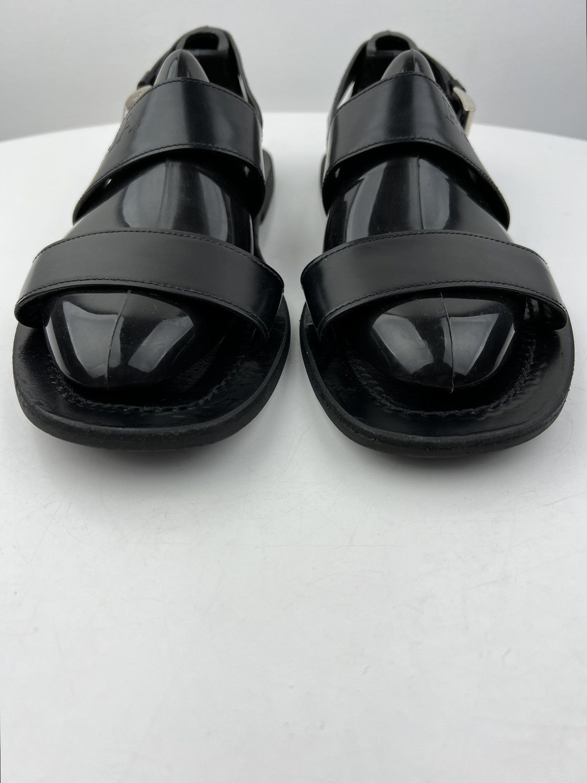 Prada PRADA MILANO Sandals Leather Shoes Straps Logo Black Men’s Size US 9 / EU 42 - 9 Thumbnail