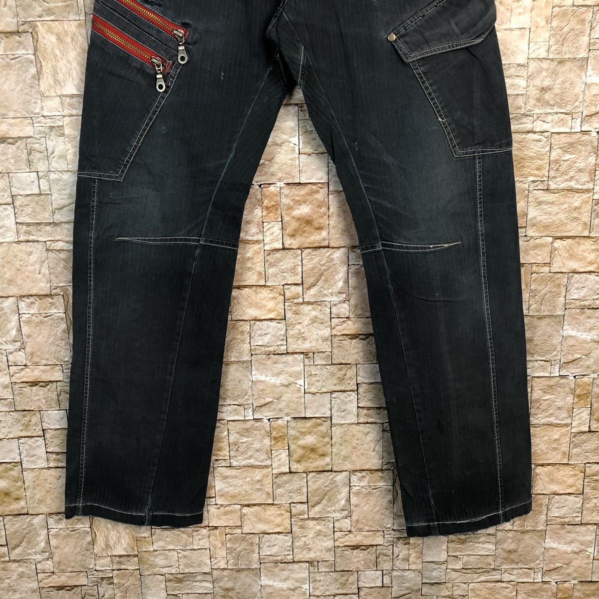 Japanese Brand Hummer Blue Cargo utility tactical Multipocket Pants #A723 Size US 28 / EU 44 - 7 Thumbnail