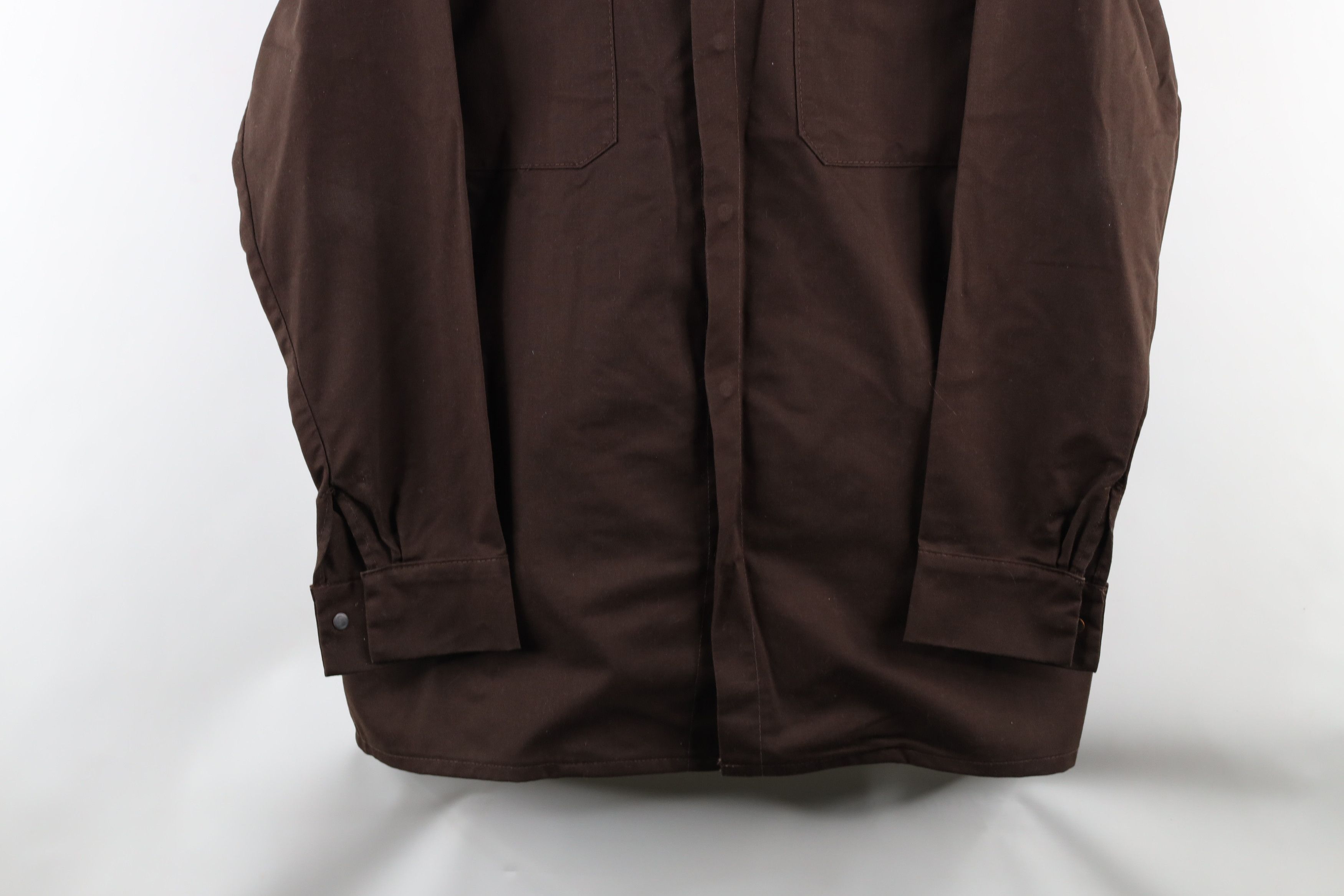 Vintage Vintage 90s Streetwear Work Button Shirt Brown USA Size US M / EU 48-50 / 2 - 3 Thumbnail