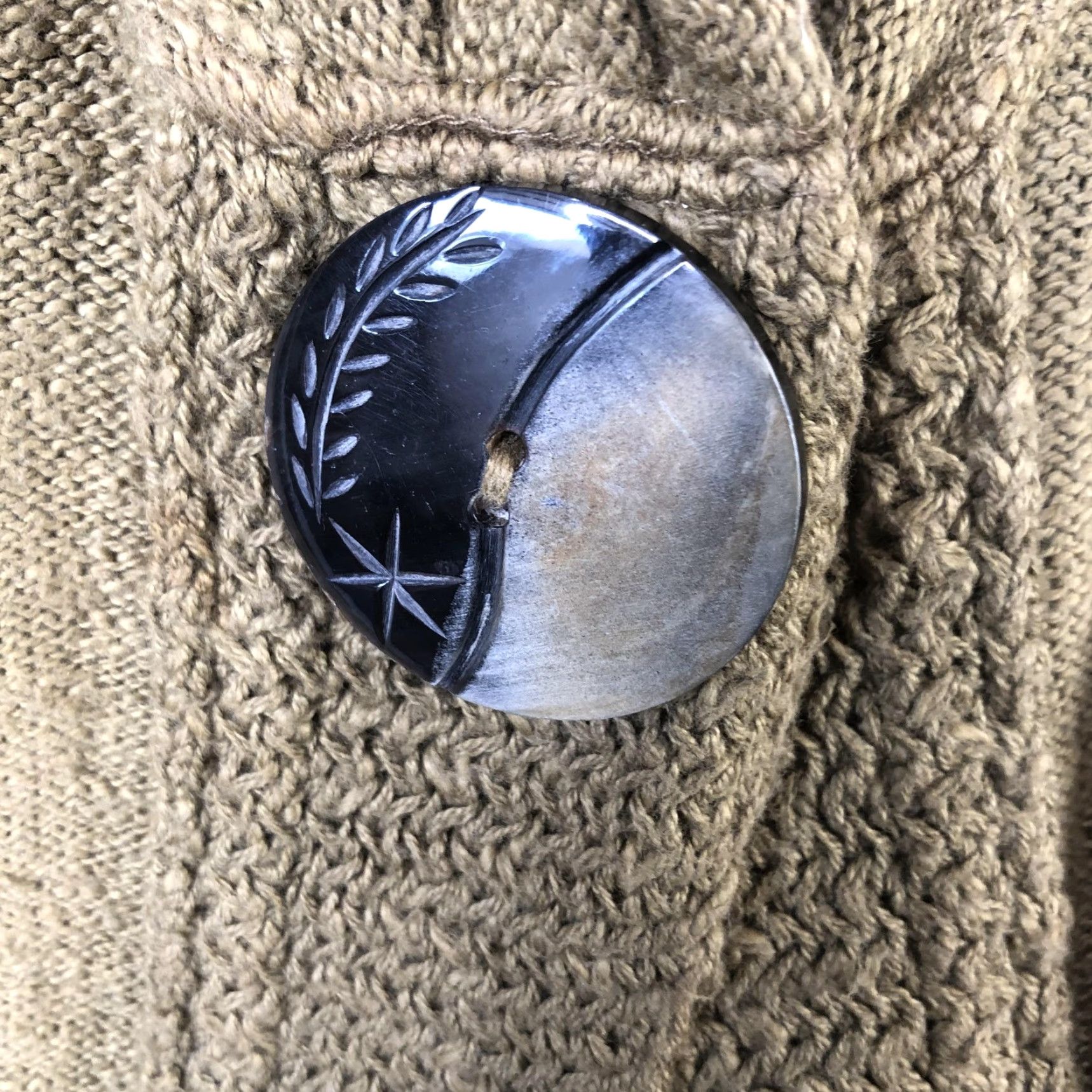 Vintage Willow Cardigan Womens Small Brown Knit Single Button Pockets USA Size S / US 4 / IT 40 - 7 Thumbnail