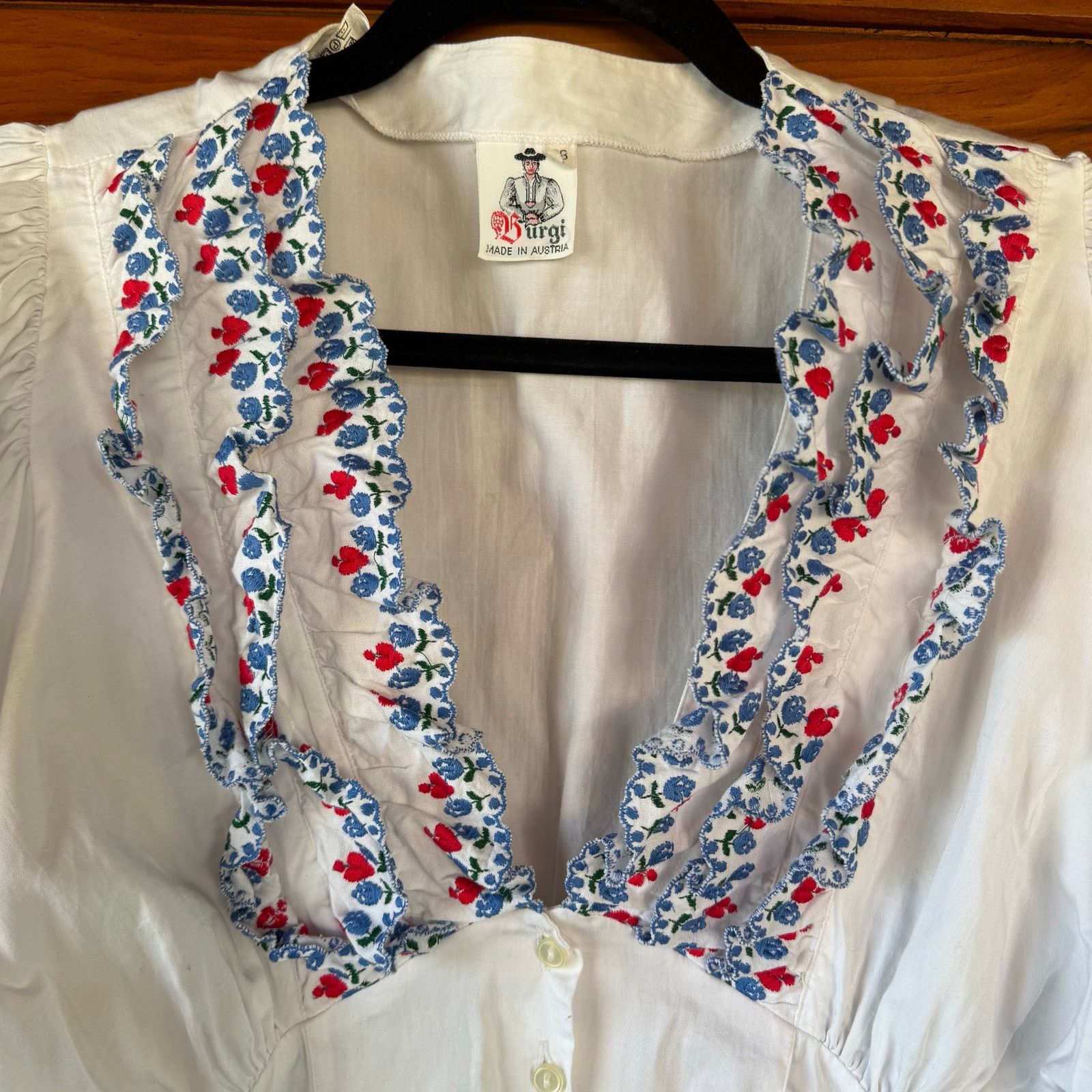 Vintage Vintage CottageCore Cotton Puff Sleeve White Blouse Size S / US 4 / IT 40 - 6 Thumbnail