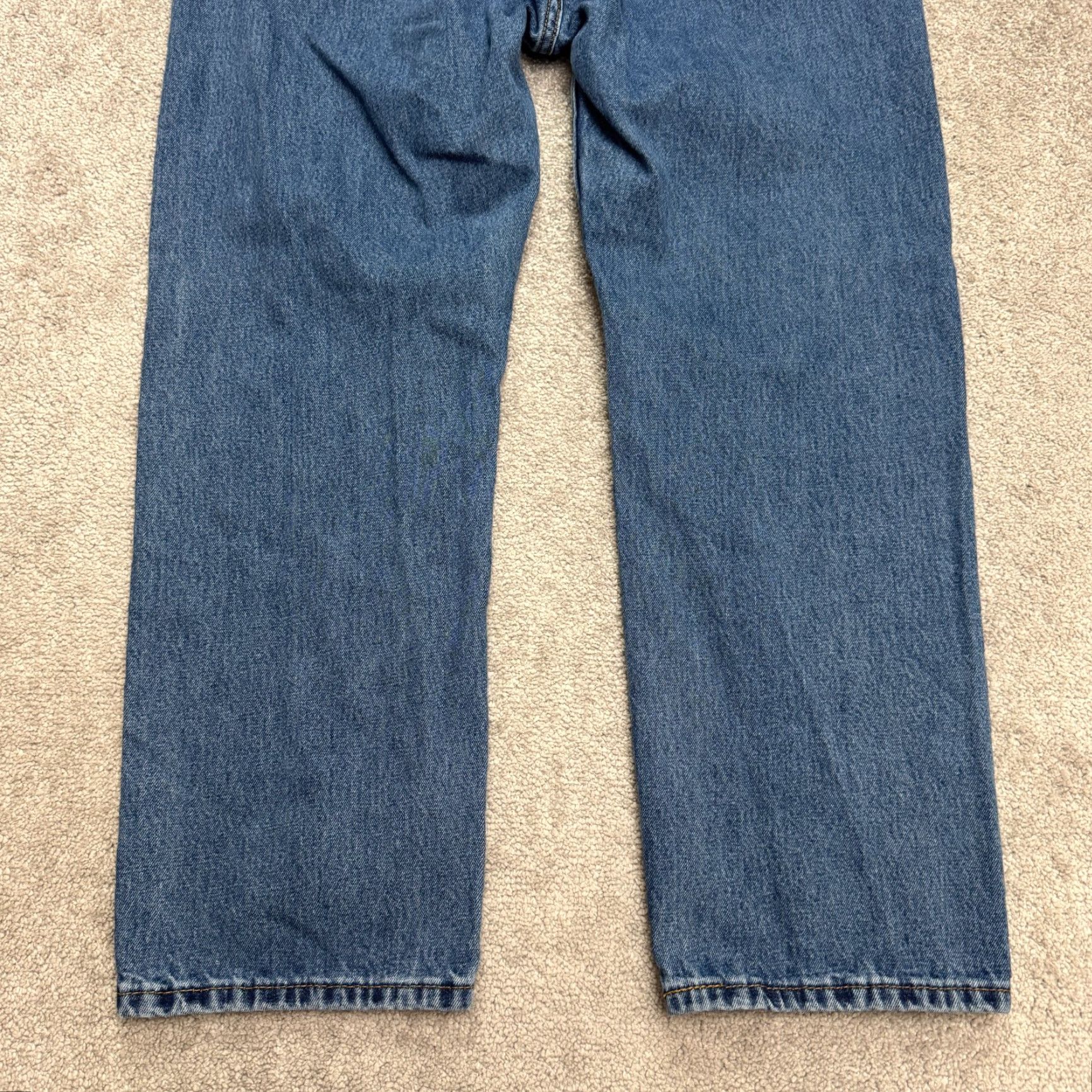 Levi's Levi's 505 Regular Fit Straight Denim Jeans Mens 38x30 Blue Medium Wash Cotton Size US 38 / EU 54 - 5 Thumbnail