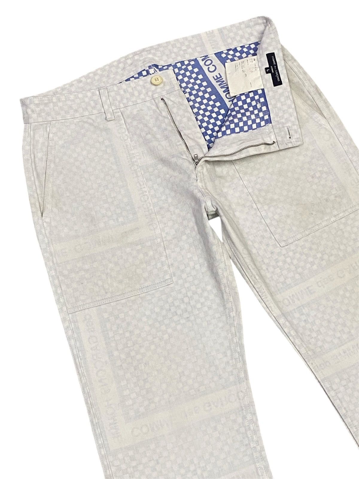 Comme des Garcons Homme Comme Des Garçons Homme AD2003 Chekerboard Denim Pants Size US 33 - 7 Thumbnail