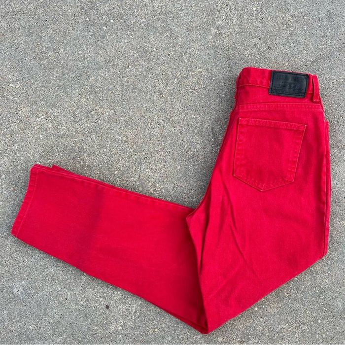 Vintage Vintage 90s red high rise taper leg mom jeans Grailed