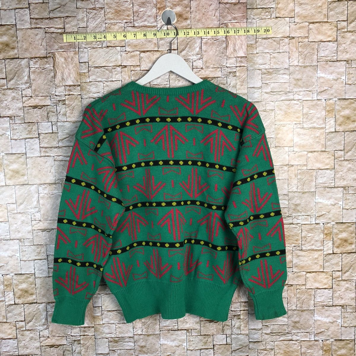 Vintage DL Japan art vintage Green Knitwear sweatshirt #A259 Size US S / EU 44-46 / 1 - 12 Thumbnail