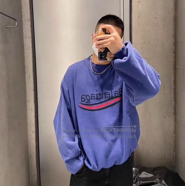 Balenciaga Balenciaga Wave Logo Printed Sweatshirt Size US M / EU 48-50 / 2 - 8 Thumbnail