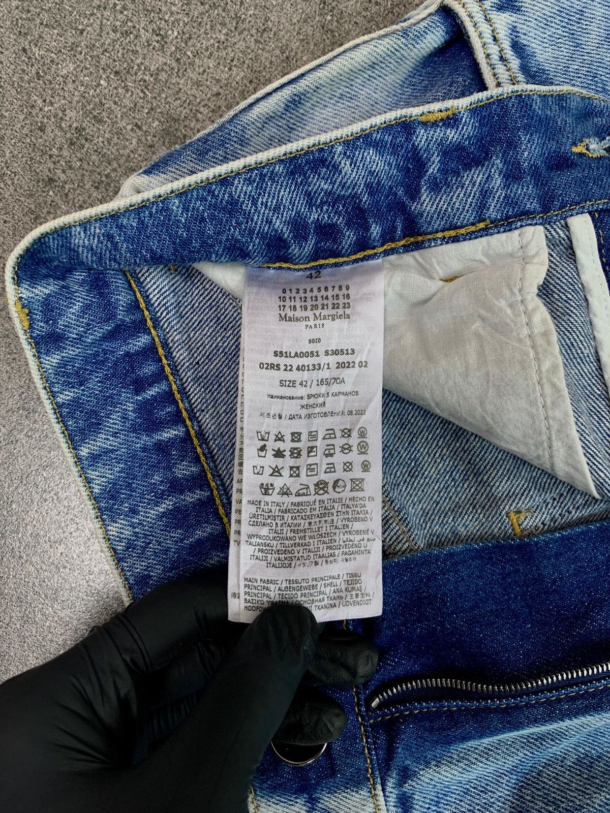 Maison Margiela FREE TAX! Line 1 Slash Cut Baggy Denim Jeans Size US 29 - 13 Thumbnail