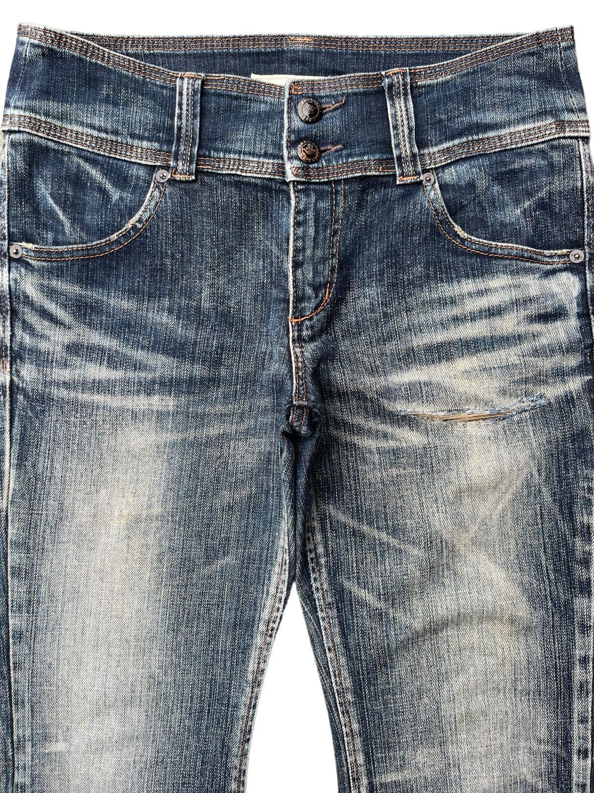 If Six Was Nine Vintage Japanese Brand Brappers Mud Washed Faded Flare Jeans Size US 30 / EU 46 - 3 Thumbnail