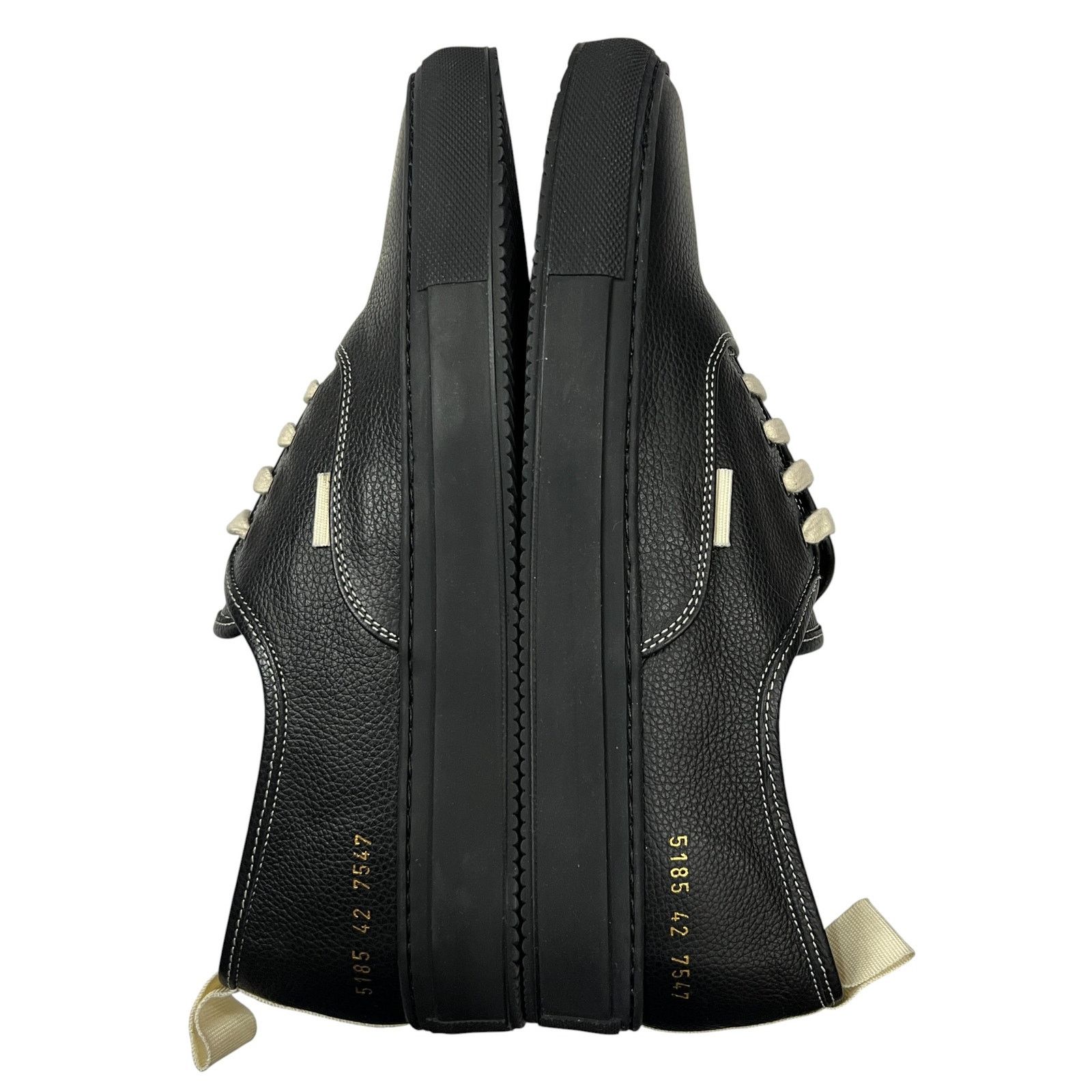 Common Projects Common Projects Four Hole Low Black Leather Sneakers EU42 Size US 9 / EU 42 - 8 Thumbnail