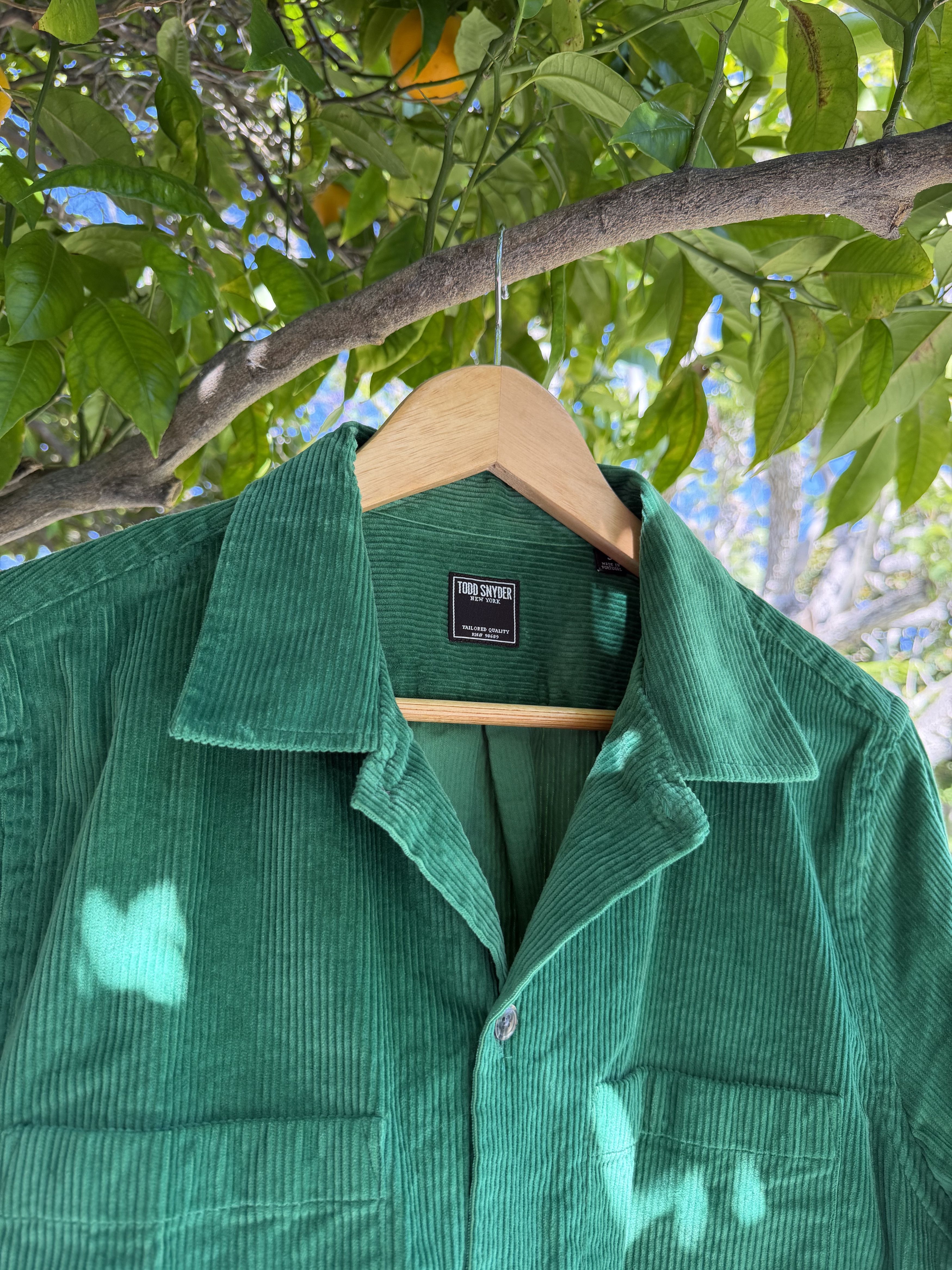Todd Snyder Todd Snyder Emerald Green Corduroy Camp Collar Shirt Small Size US S / EU 44-46 / 1 - 2 Thumbnail