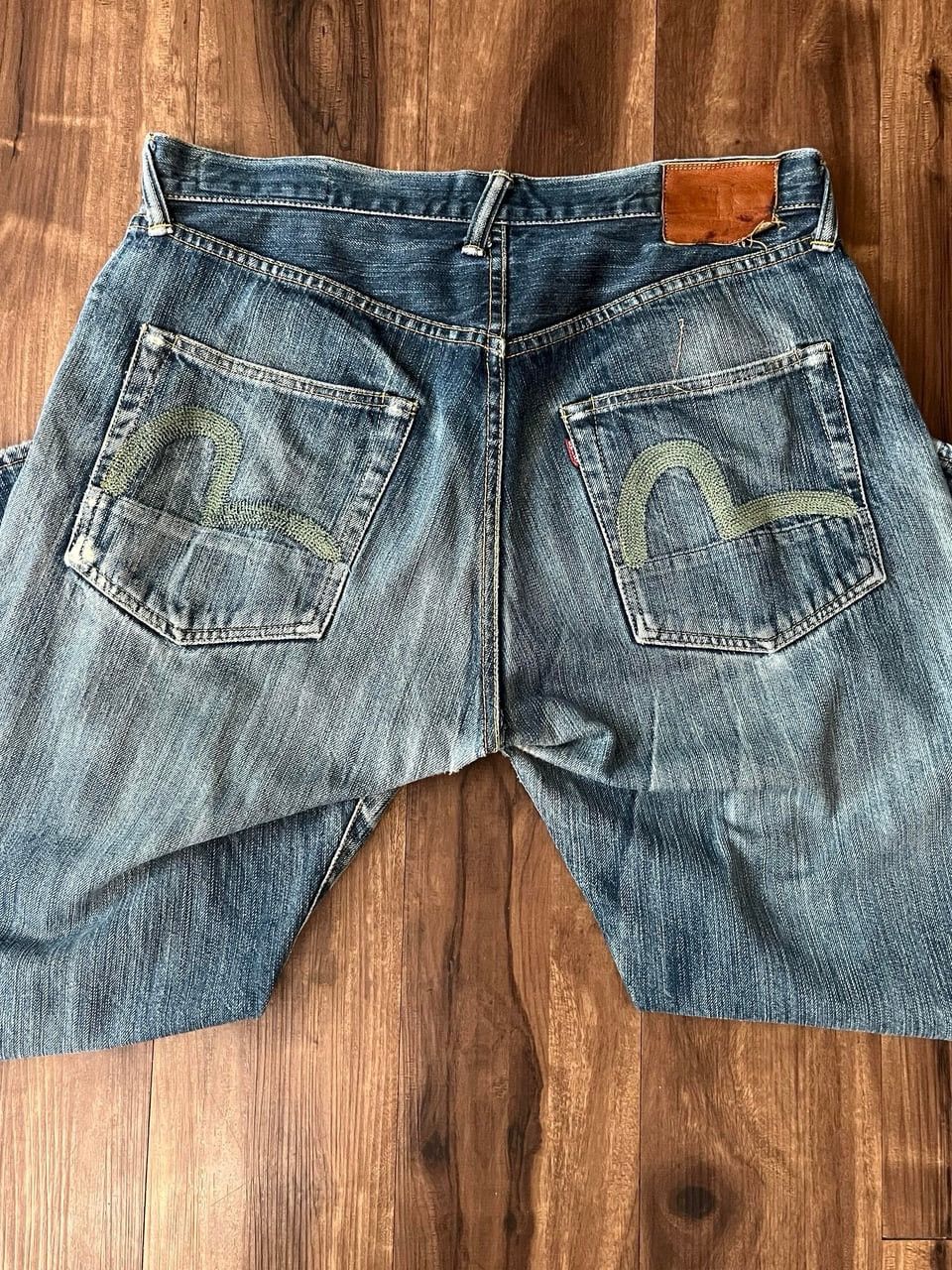Evisu Rare Evisu Stitched Green Daicock Denim Size US 31 - 3 Thumbnail