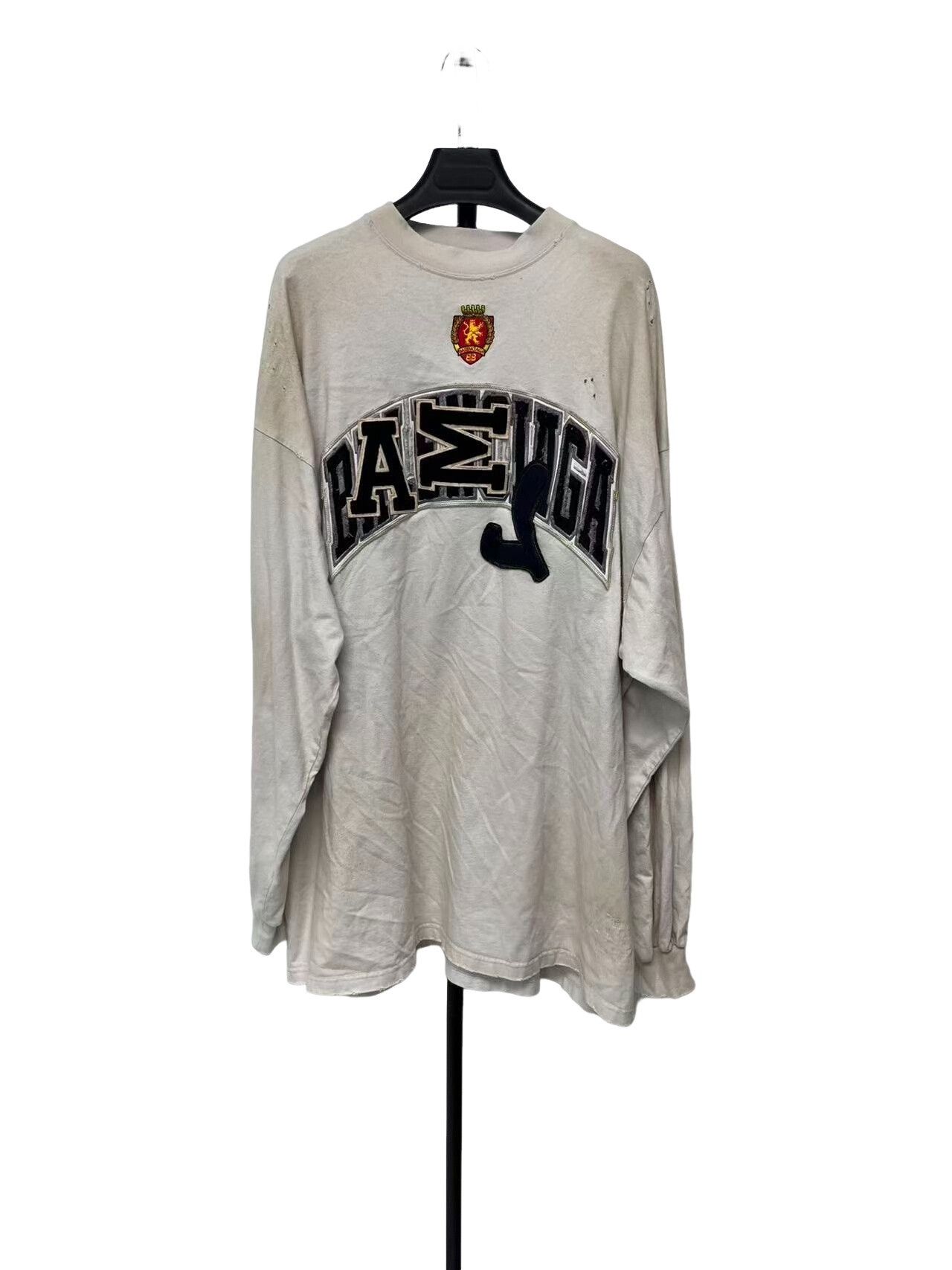 Balenciaga Balenciaga Crest Arched Logo Long Sleeve T-Shirt Size 3 Size US L / EU 52-54 / 3 - 1 Thumbnail
