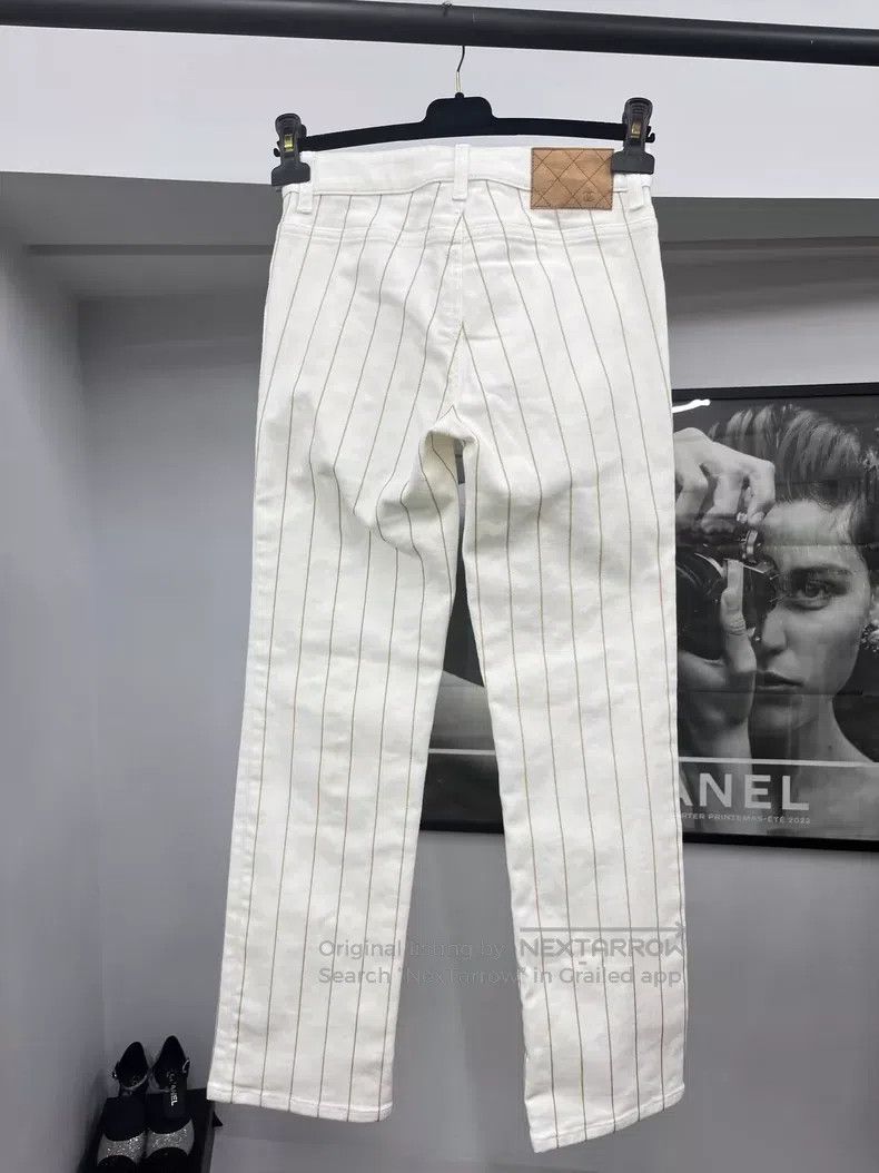 Chanel Chanel White striped jeans Size 42" / US 20 - 2 Thumbnail