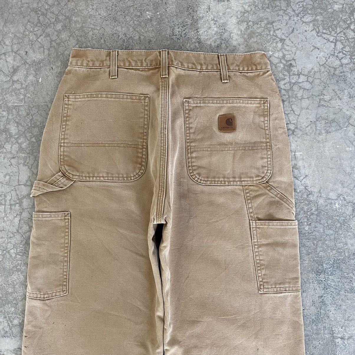 Carhartt Vintage Carhartt Blanket Lined Faded Dirty Carpenter Pants Size US 31 - 20 Thumbnail