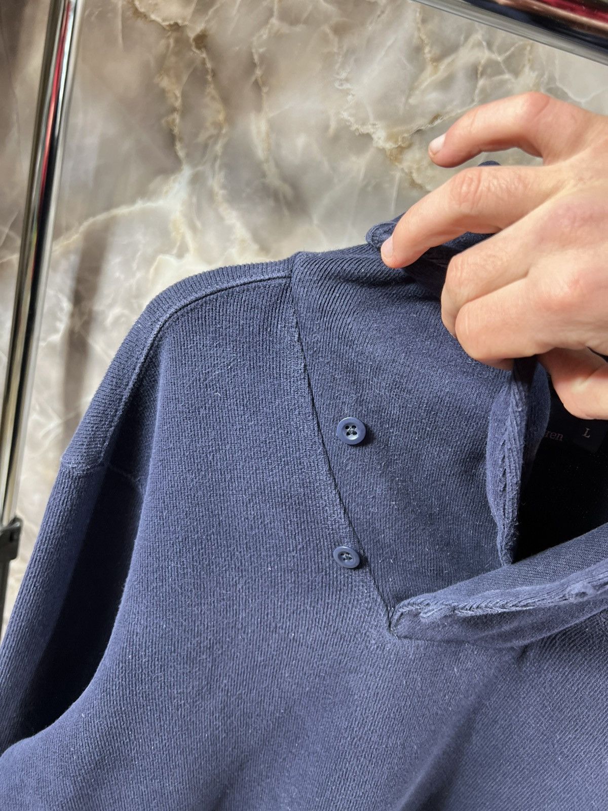 Polo Ralph Lauren × Vintage Vintage 90s Polo Ralph Lauren Distressed Sweater Size US L / EU 52-54 / 3 - 8 Thumbnail