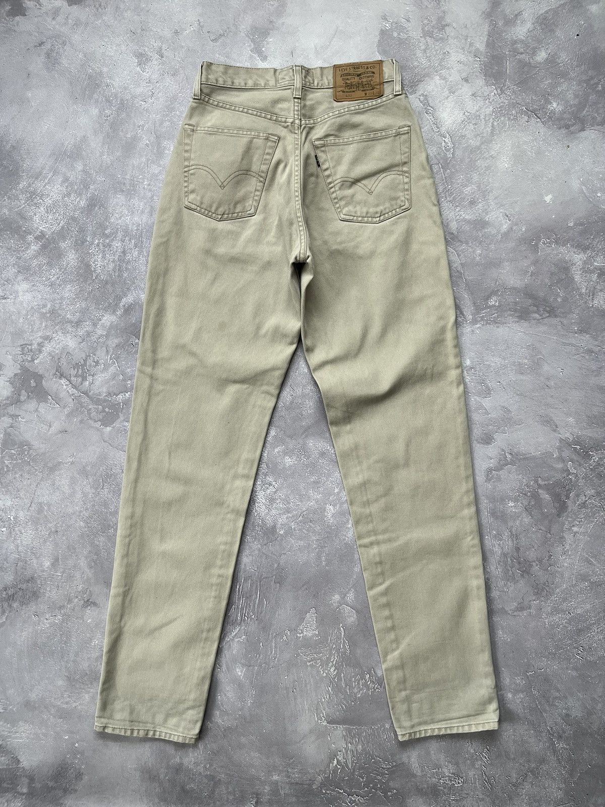 Levi's Crazy Vintage 90s Levis Jeans 432 Denim Pants Beige 29x32 Size 29" - 2 Thumbnail