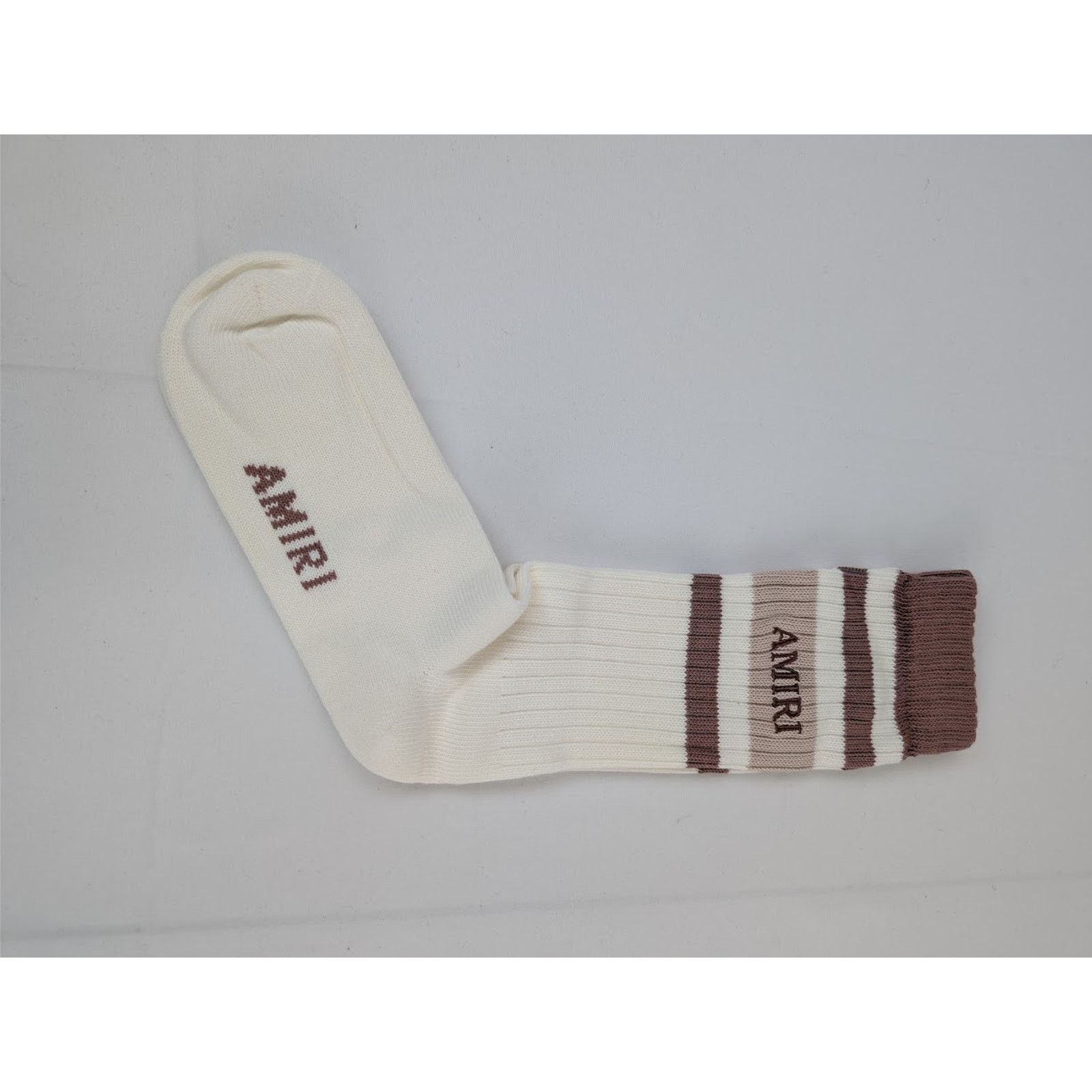 Amiri o1rshd1 Size: 43-44 / Stack Stripe Chunky Socks in Brown Size ONE SIZE - 5 Thumbnail