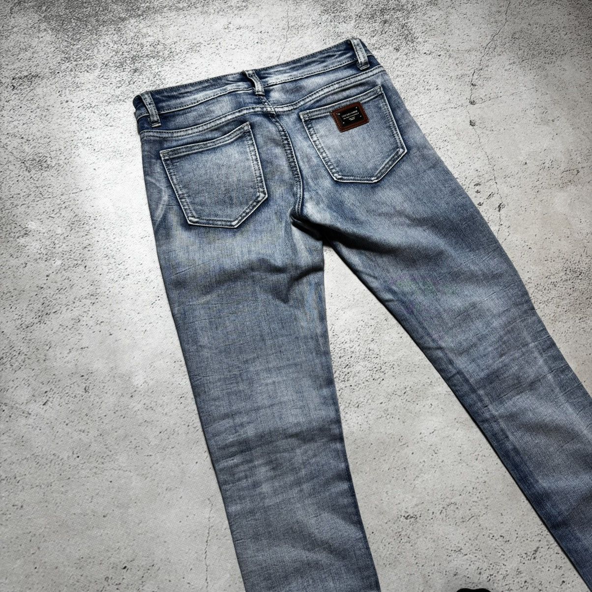 Dolce & Gabbana luxury dolce gabbana faded jeans with big logo rare Size 27" / US 4 / IT 40 - 2 Thumbnail